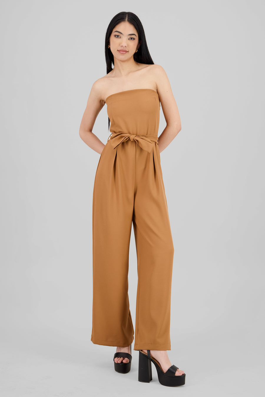 Jumpsuit strapless sastreado