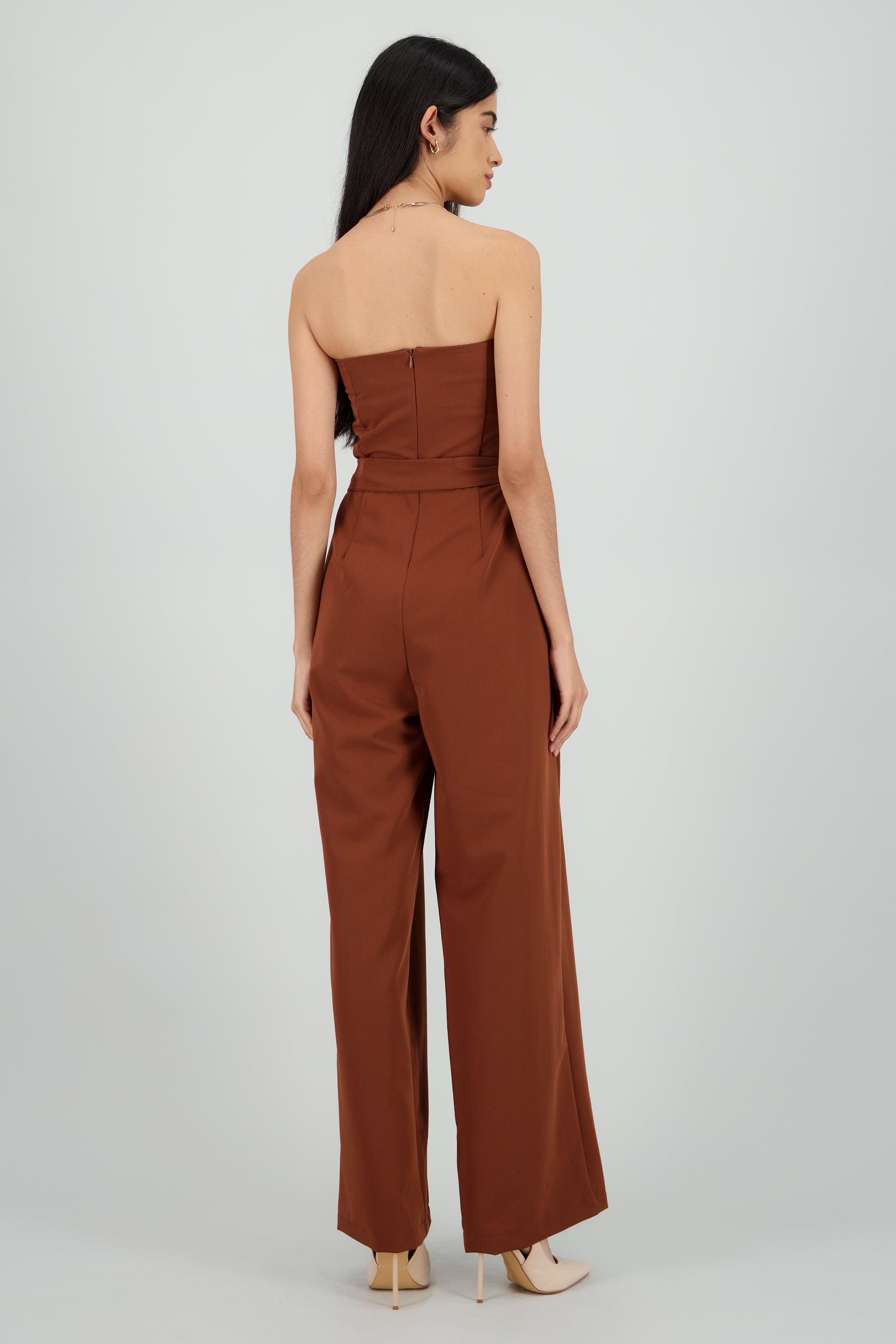 Jumpsuit strapless sastreado LADRILLO