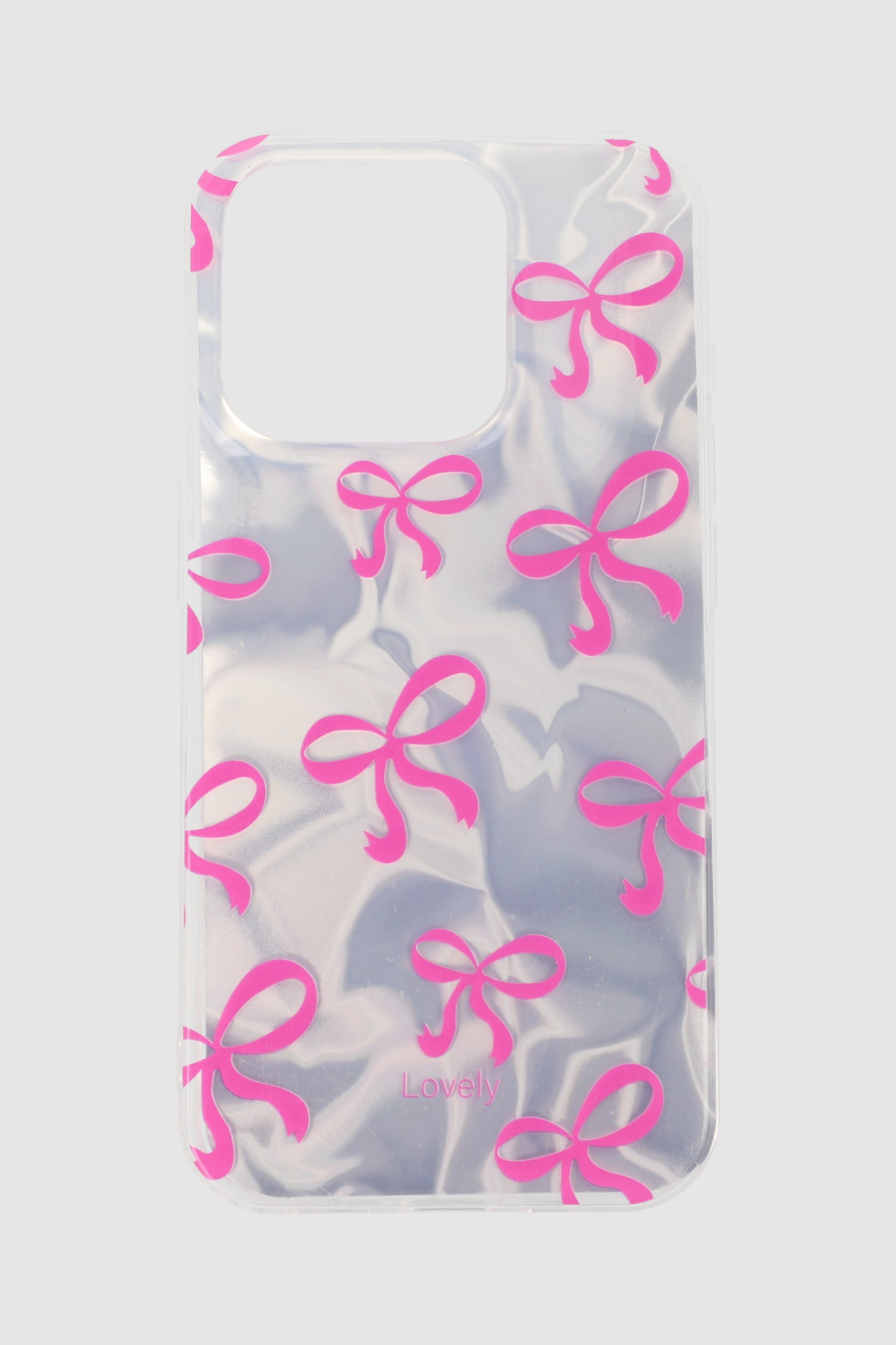 Funda cel i15 pro moños espejo ROSA