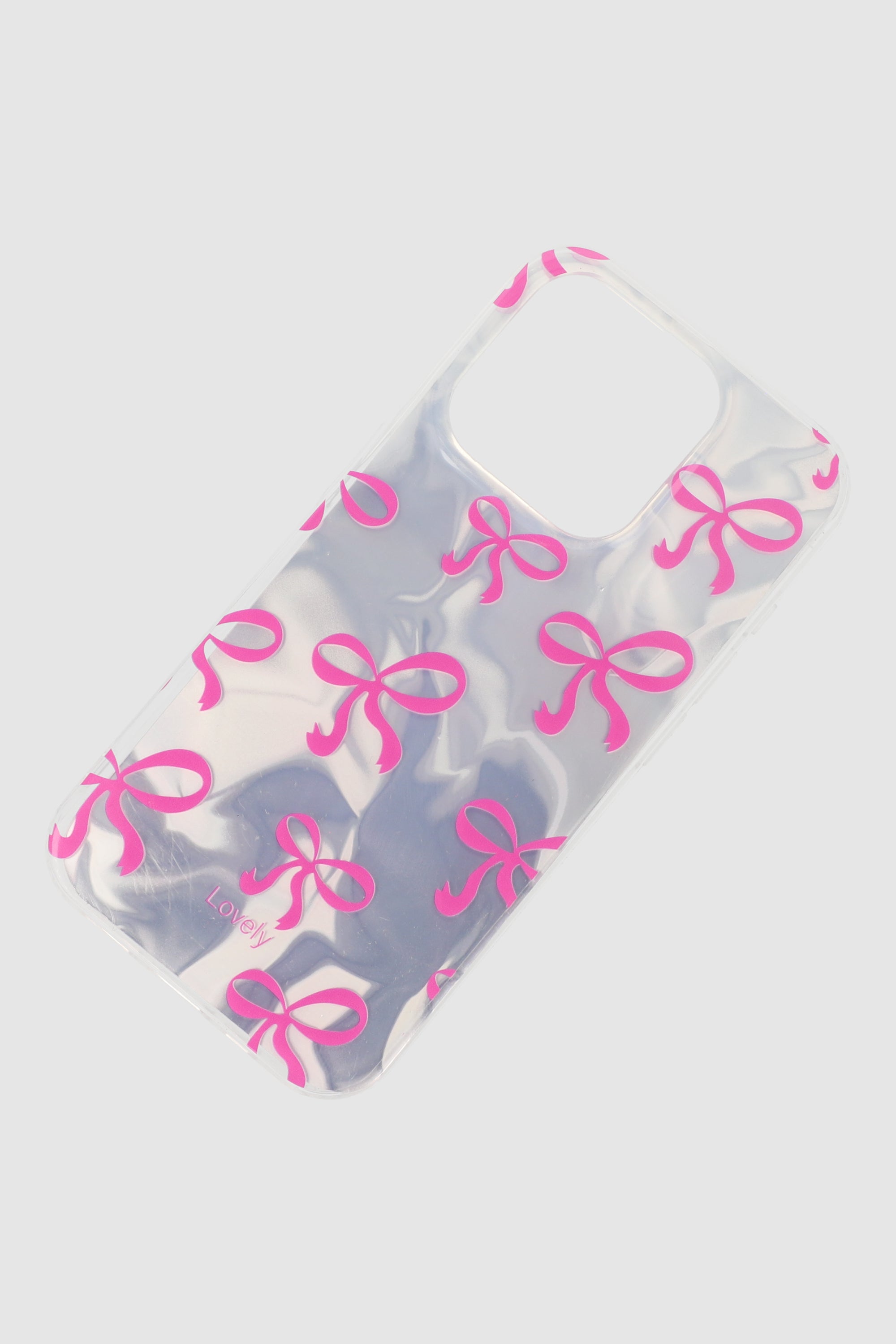 Funda cel i15 pro moños espejo ROSA