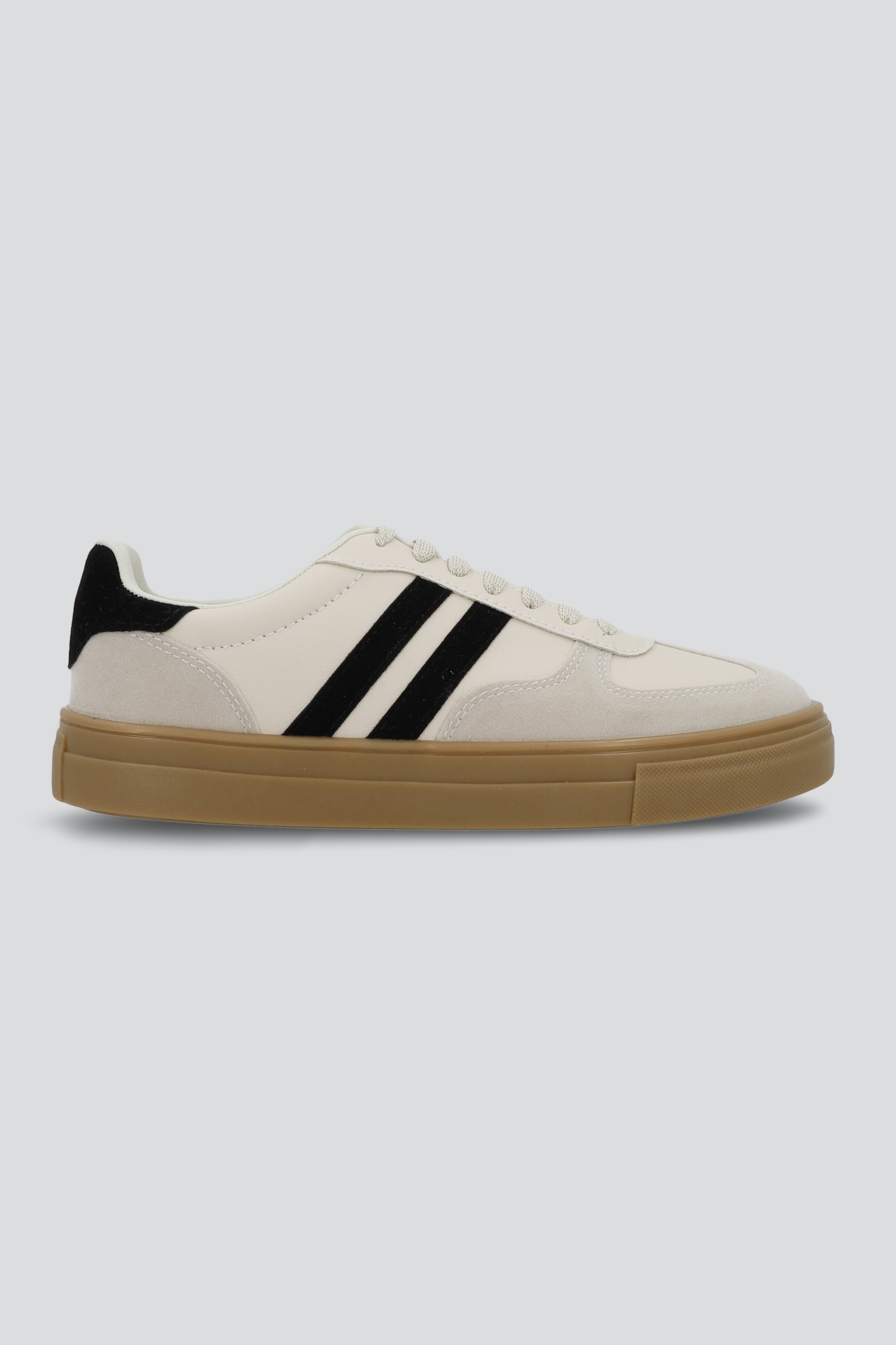Tenis Dos Líneas Suela Alta NEGRO