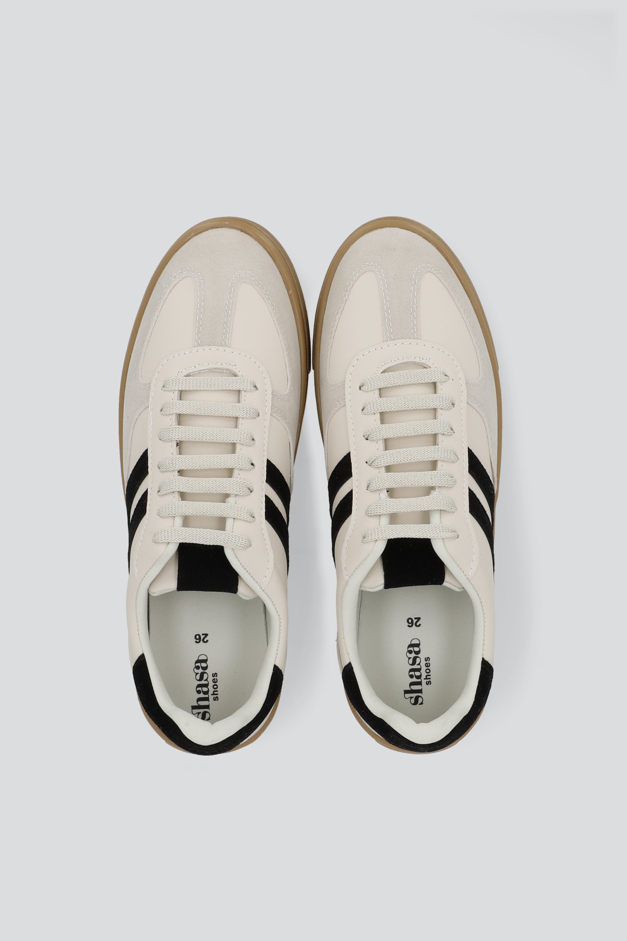 Tenis Dos Líneas Suela Alta NEGRO