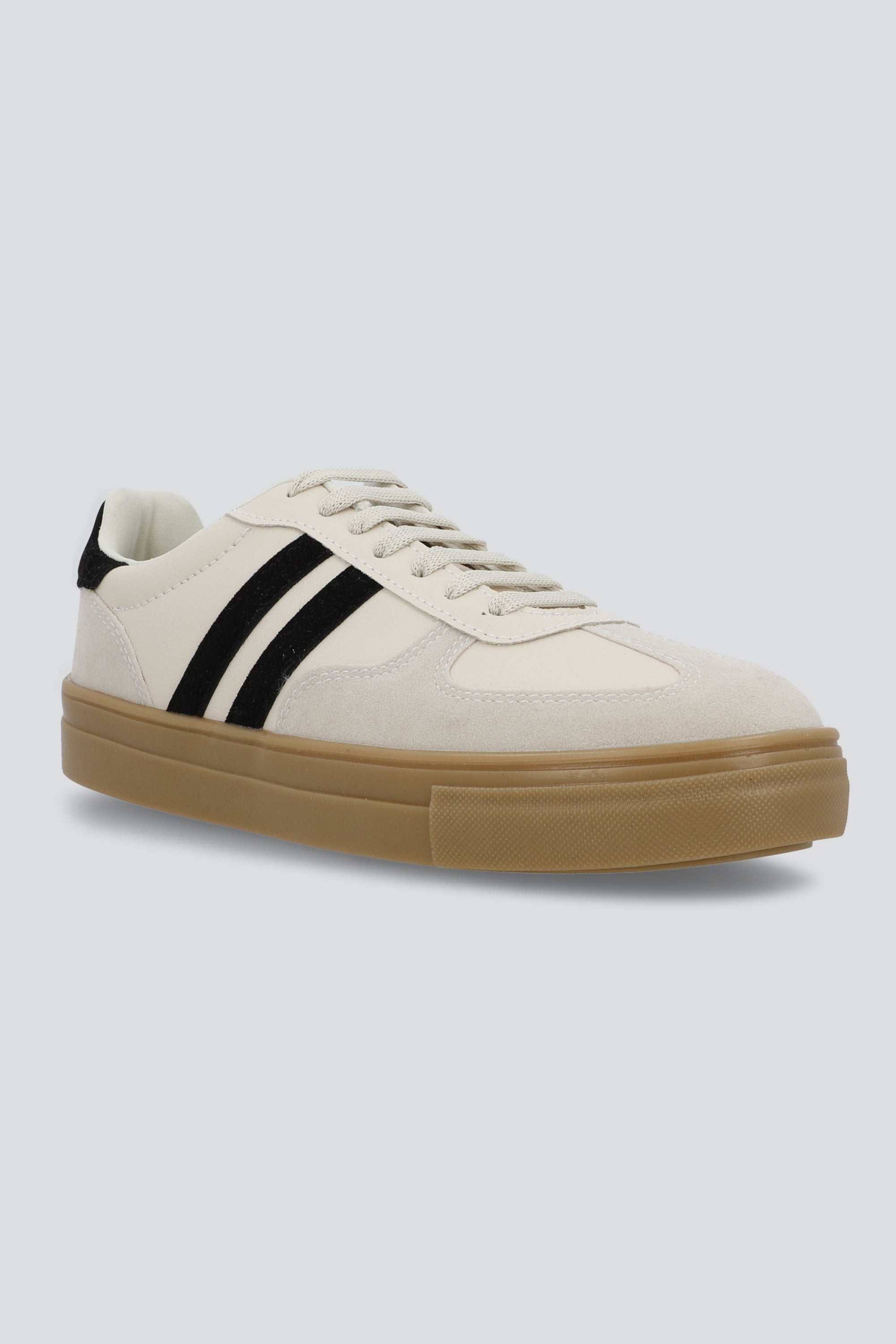 Tenis Dos Líneas Suela Alta NEGRO