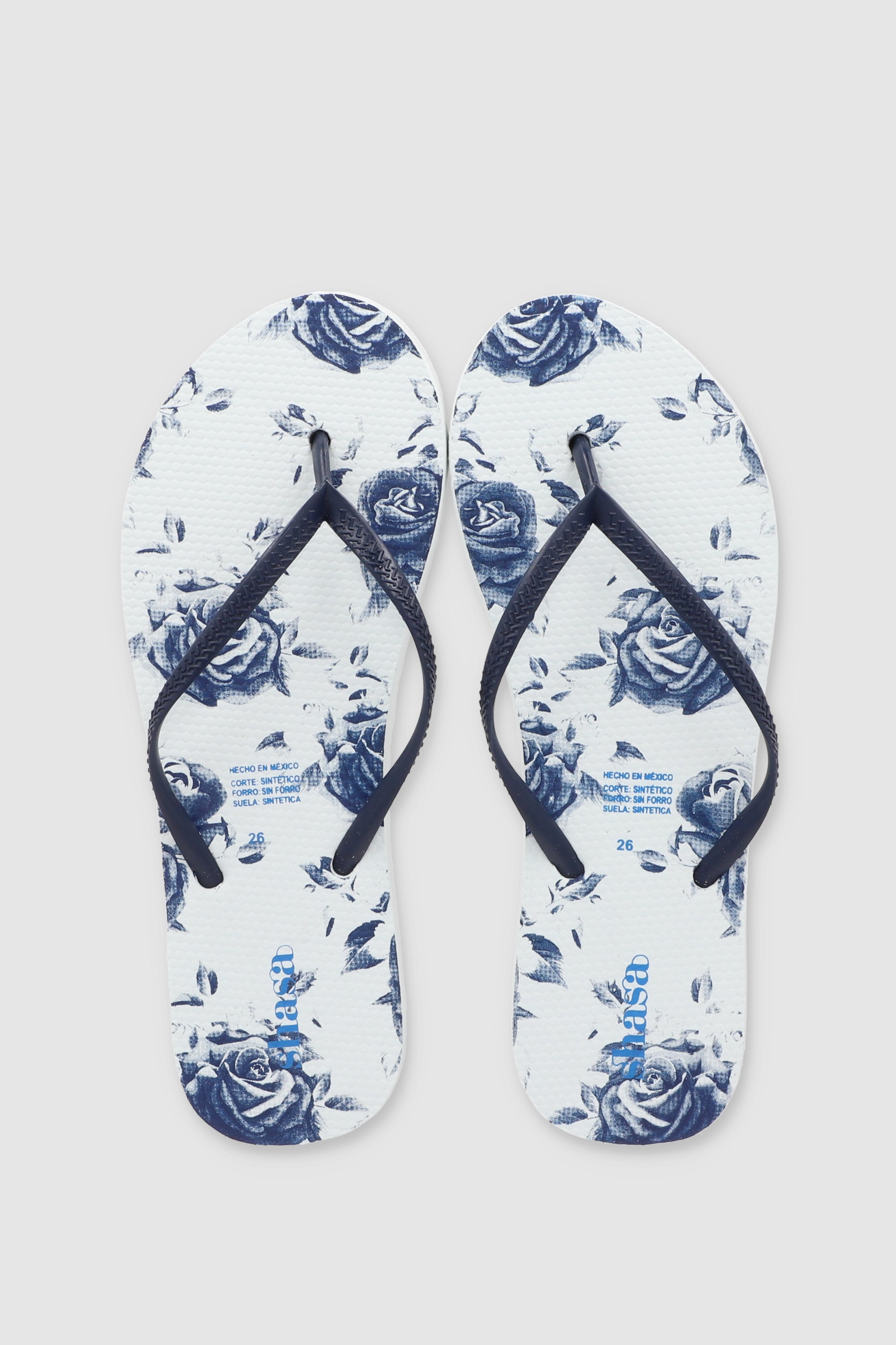 FLIP FLOP ROSAS AZUL