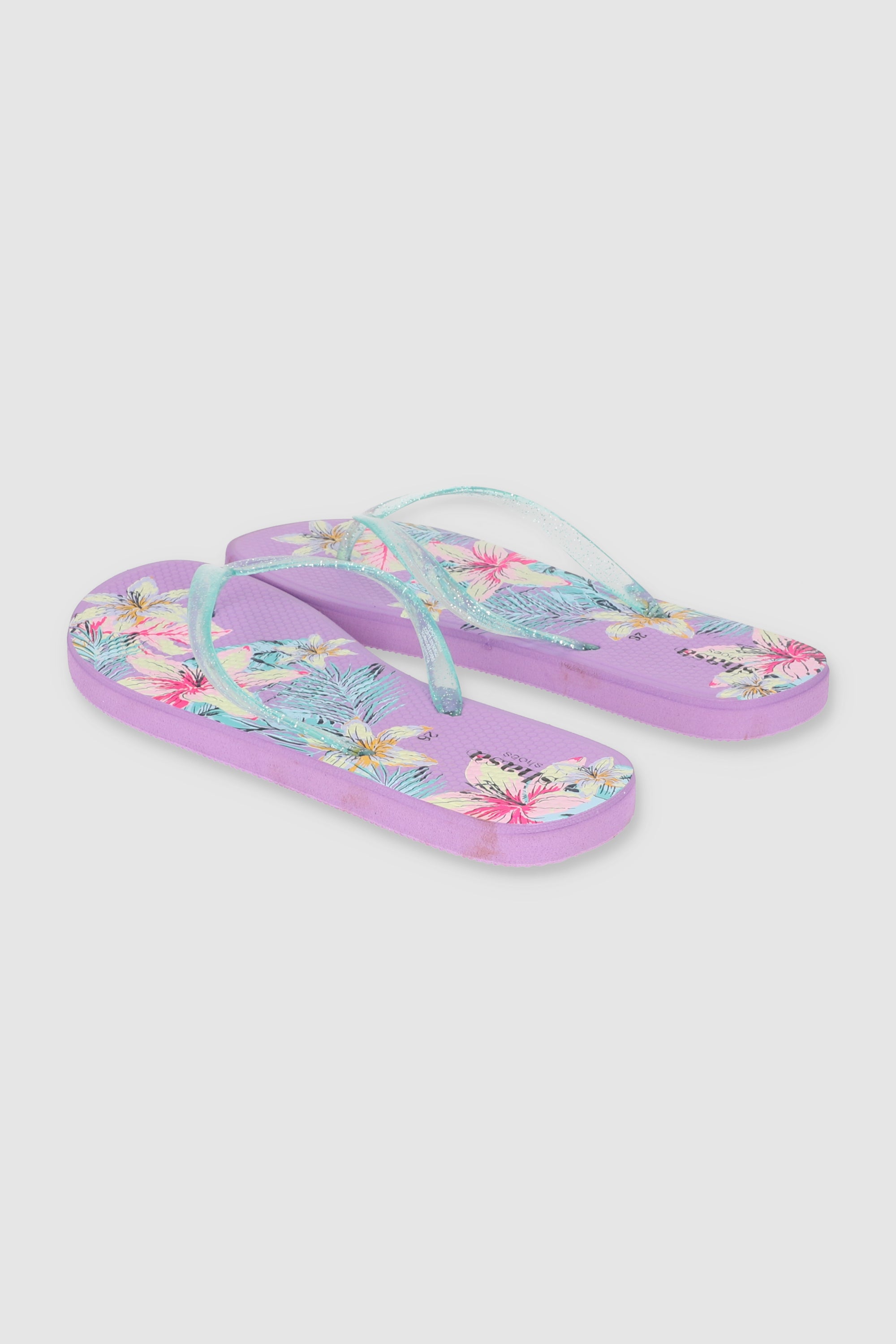 FLIP FLOPS TROPICAL GLITTER AZUL