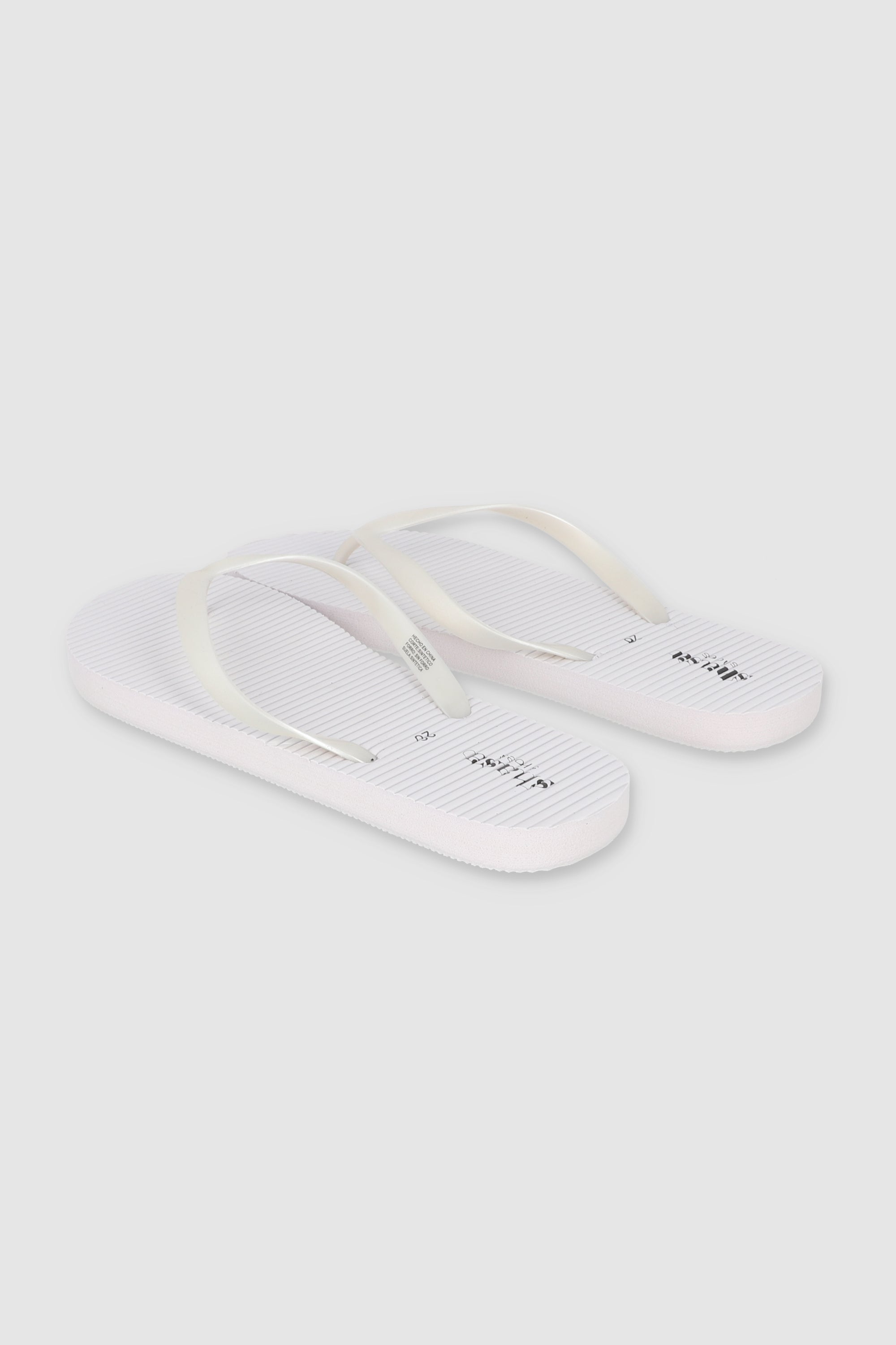 FLIP FLOPS TEXTURA GLITTER BLANCO