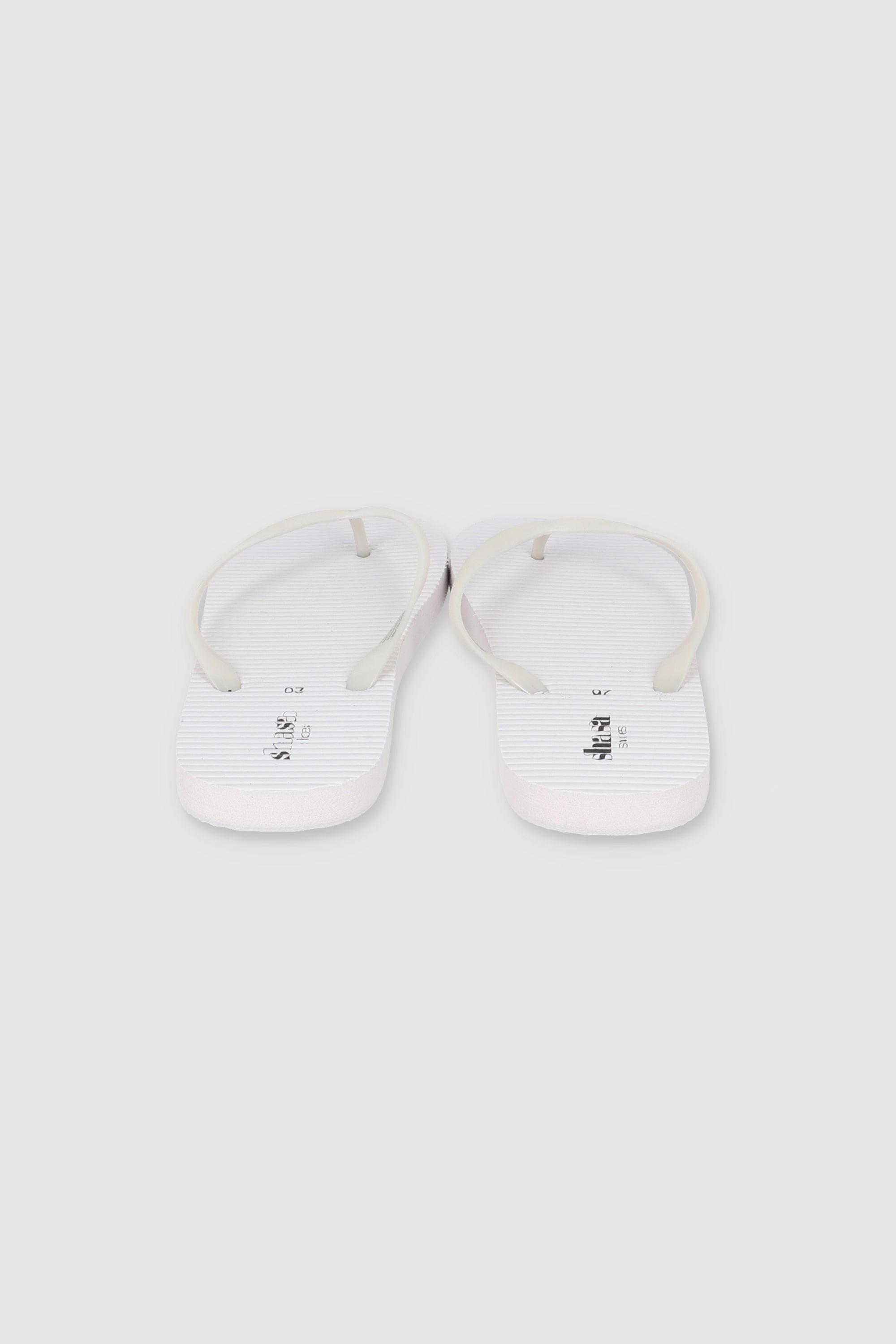 FLIP FLOPS TEXTURA GLITTER BLANCO