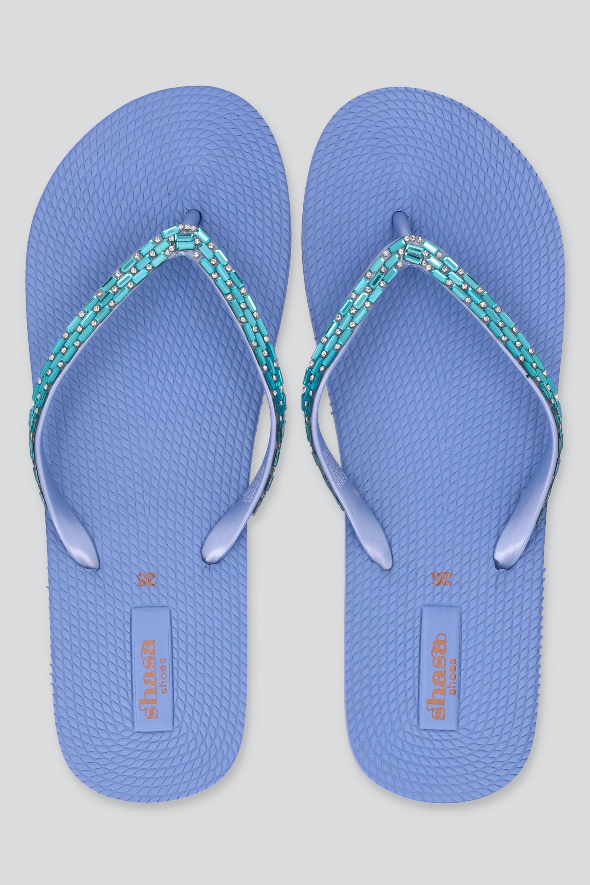 Flip Flops Brillos Rectángulo AZUL CIELO