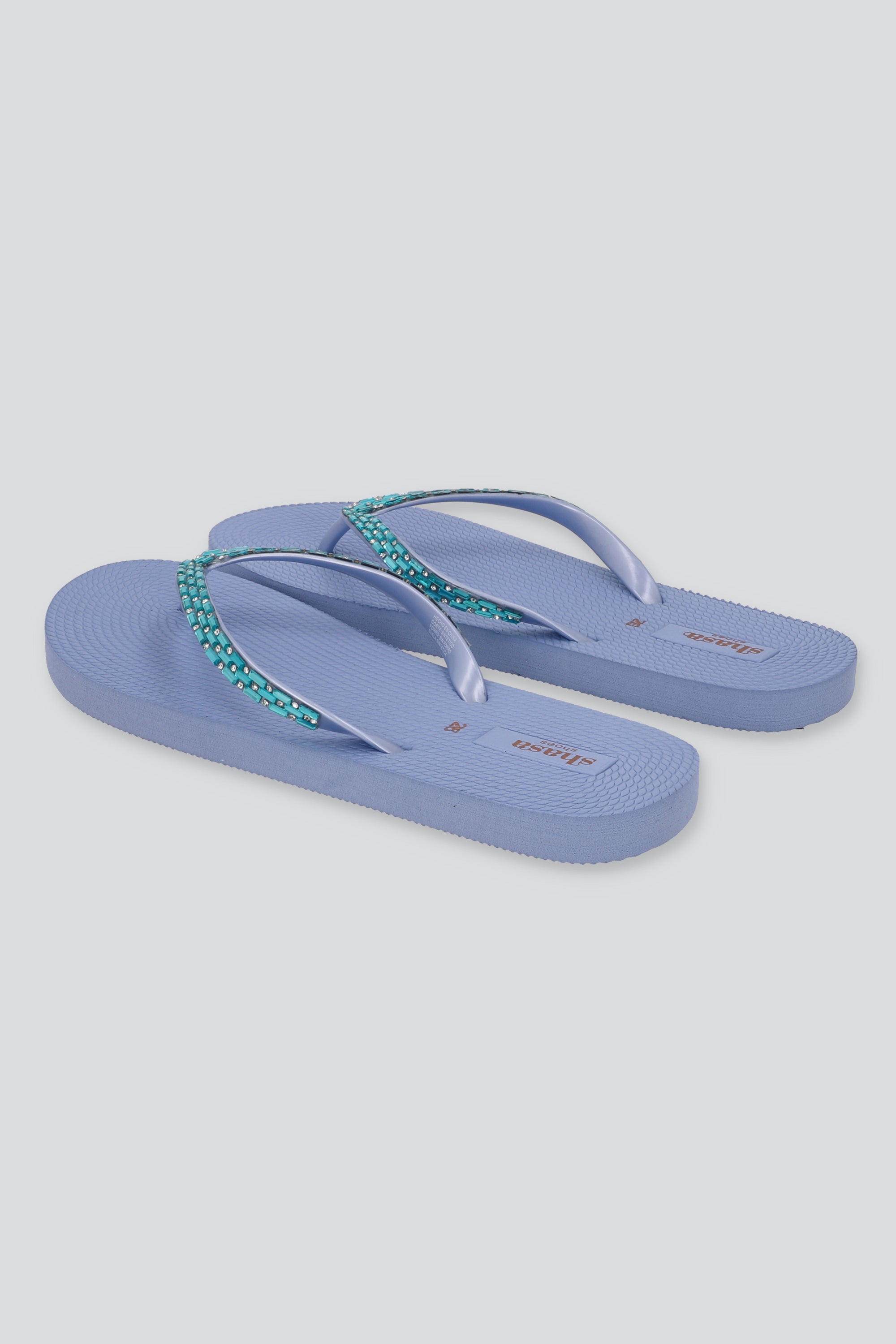 Flip Flops Brillos Rectángulo AZUL CIELO