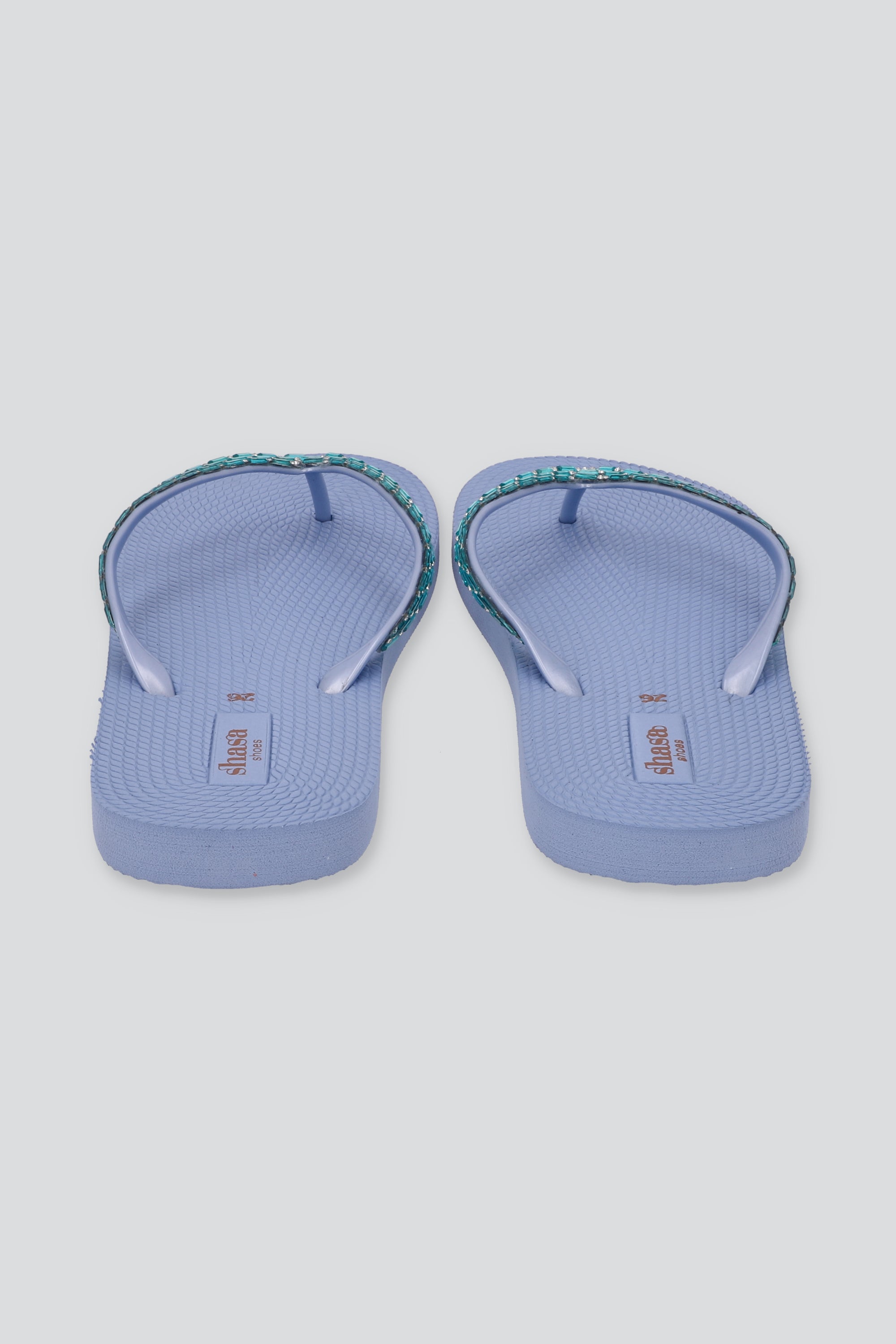 Flip Flops Brillos Rectángulo AZUL CIELO