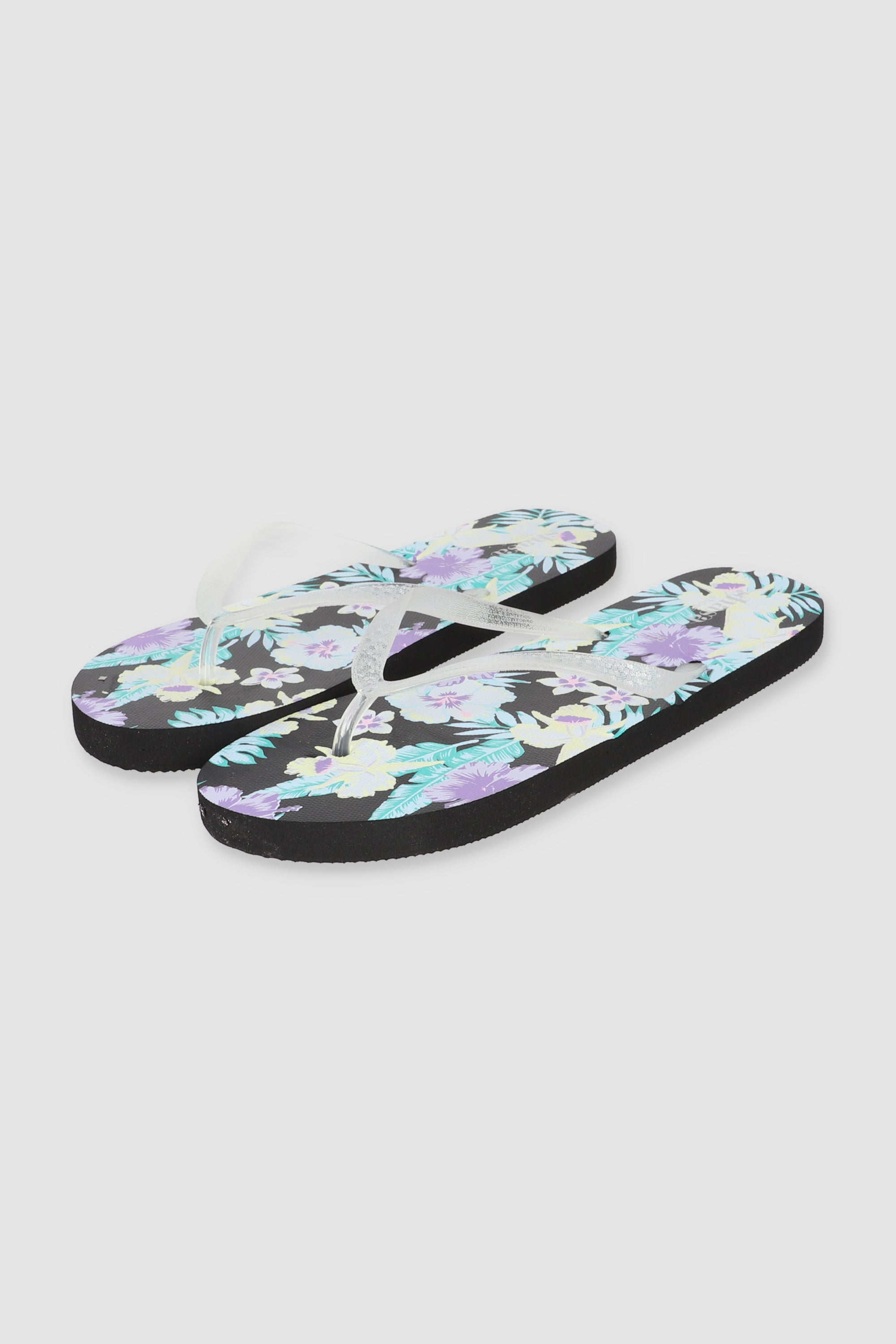 FLIP FLOPS FLORES TROPICAL NEGRO COMBO