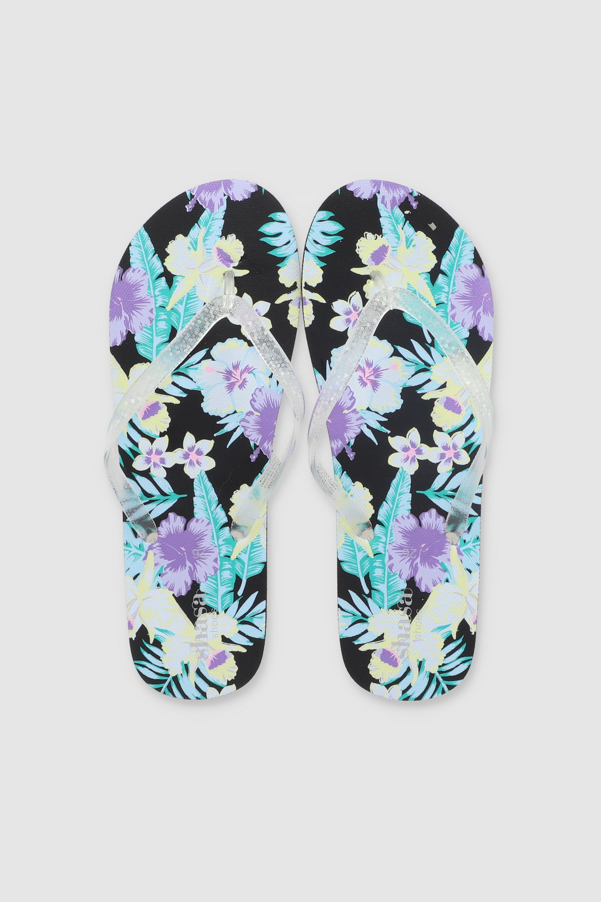 FLIP FLOPS FLORES TROPICAL NEGRO COMBO