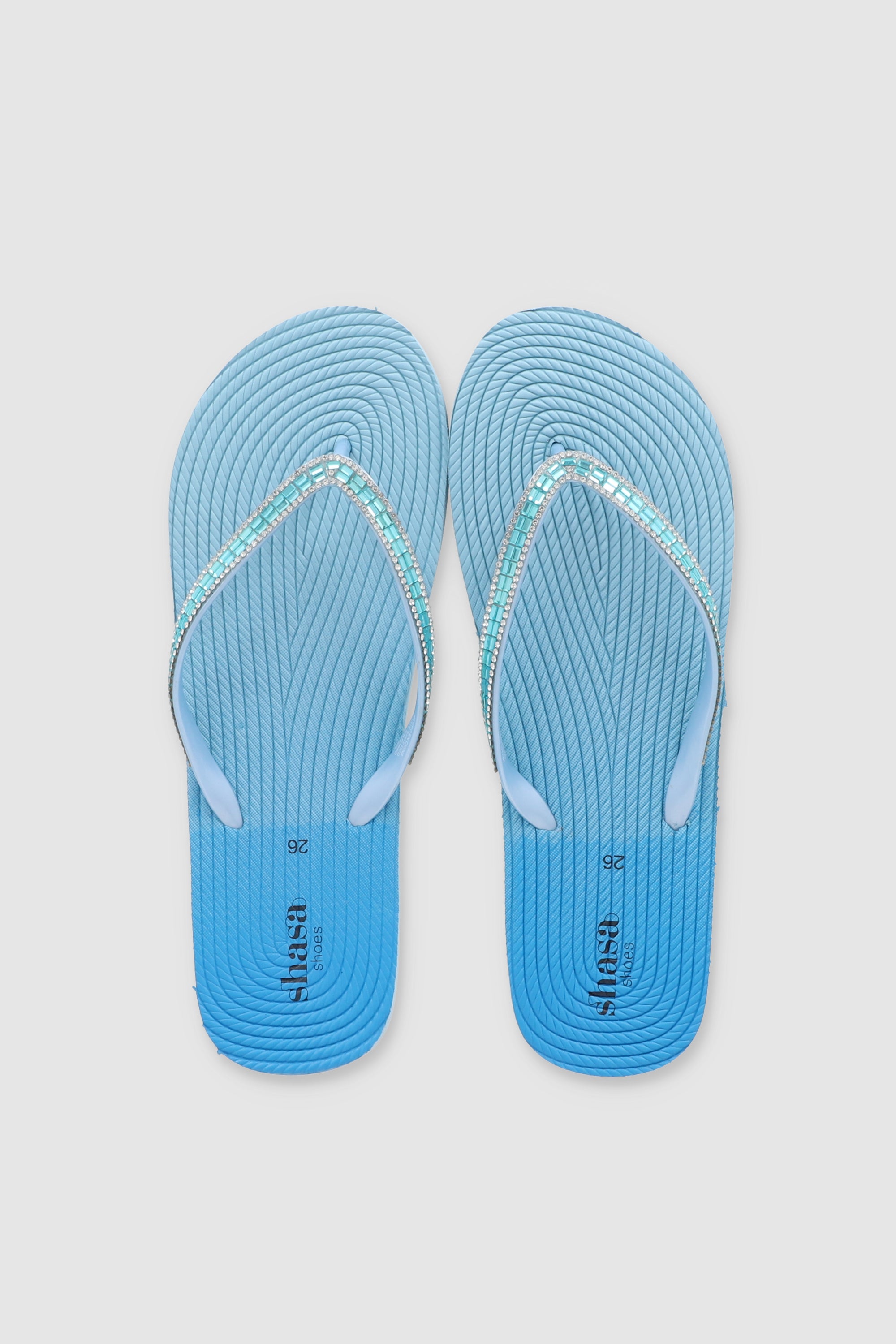 FLIP FLOPS DEGRADADO BRILLOS AZUL