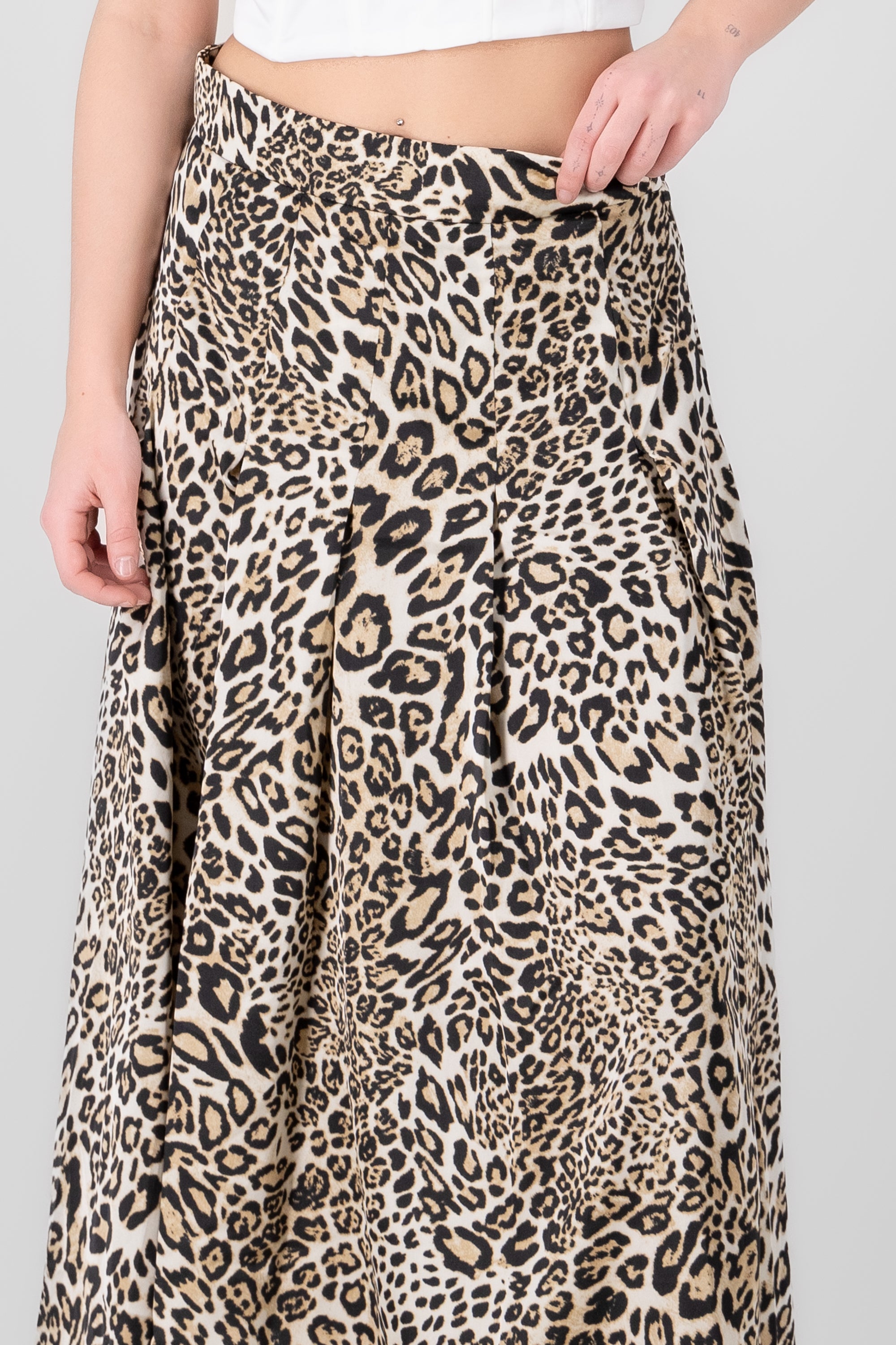 Maxi falda animal print CAFE COMBO