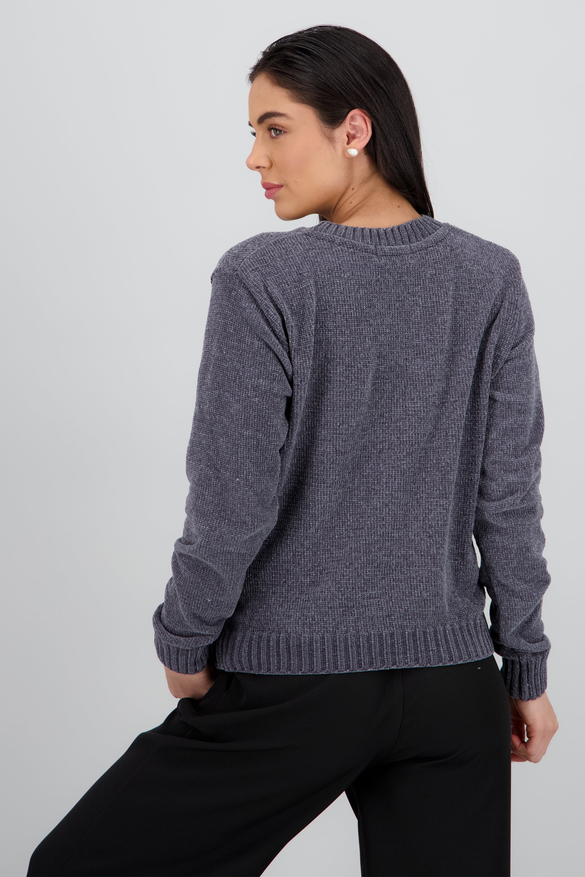 Sueter navideño copos GRIS