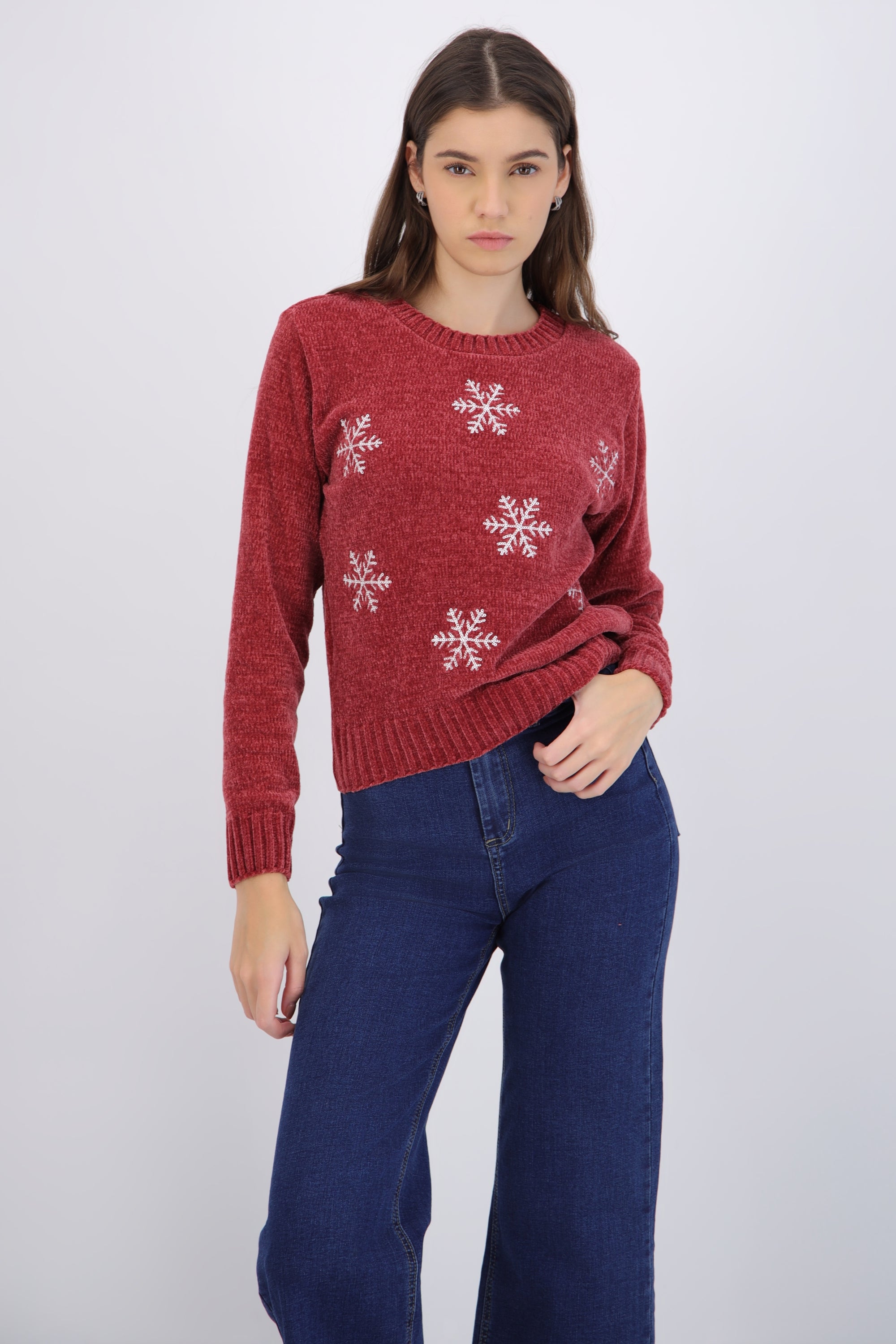 Sueter navideño copos