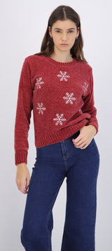 Sueter navideño copos