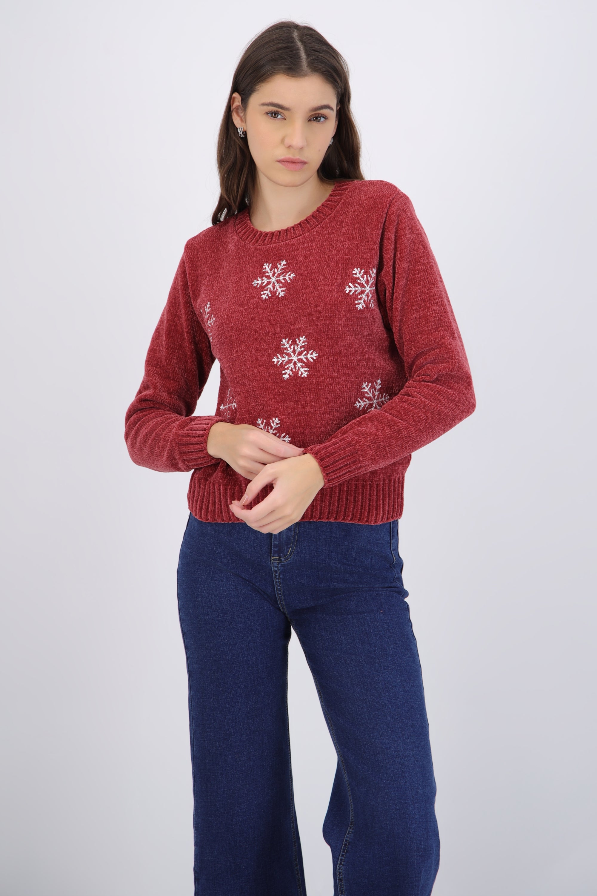Sueter navideño copos