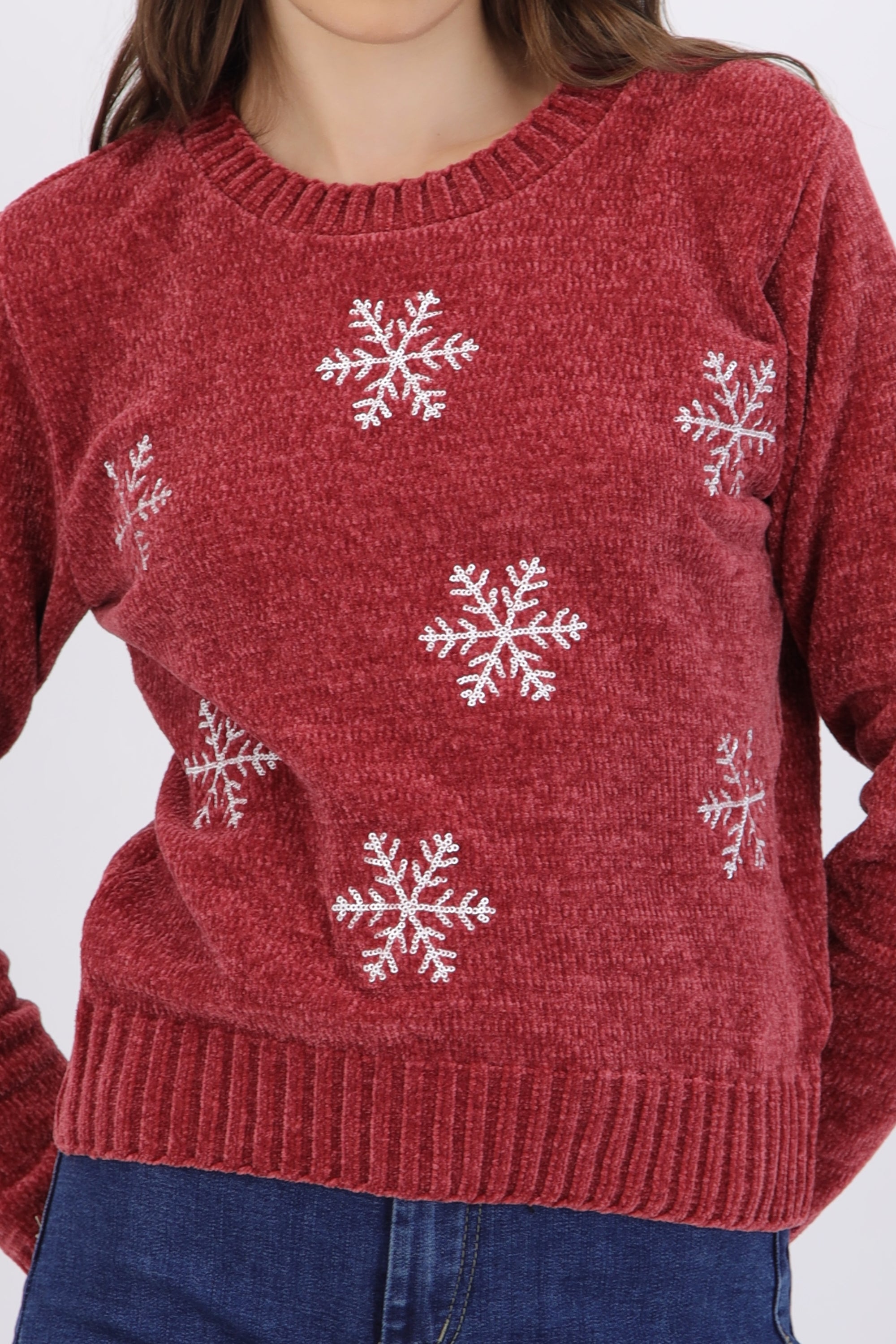 Sueter navideño copos