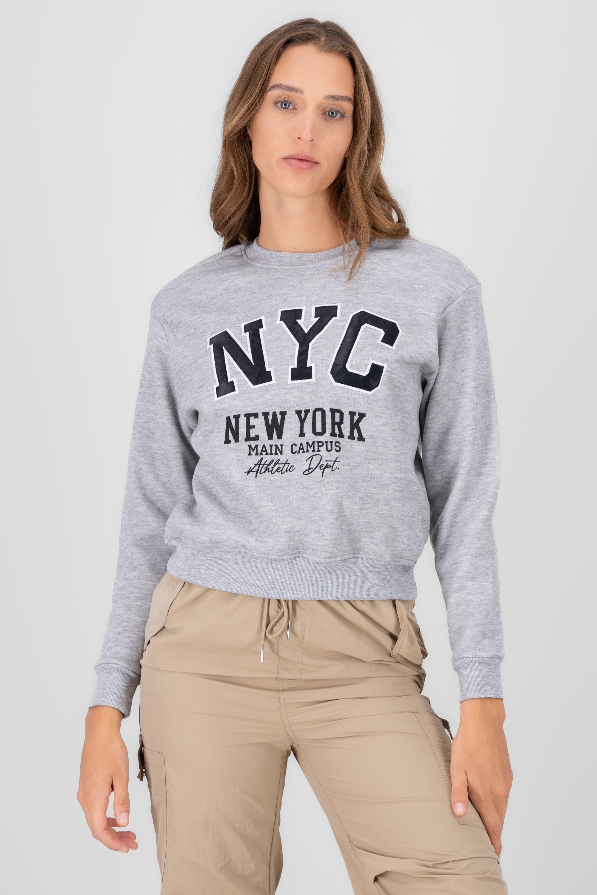 Sudadera estampada NYC GRIS JASPE