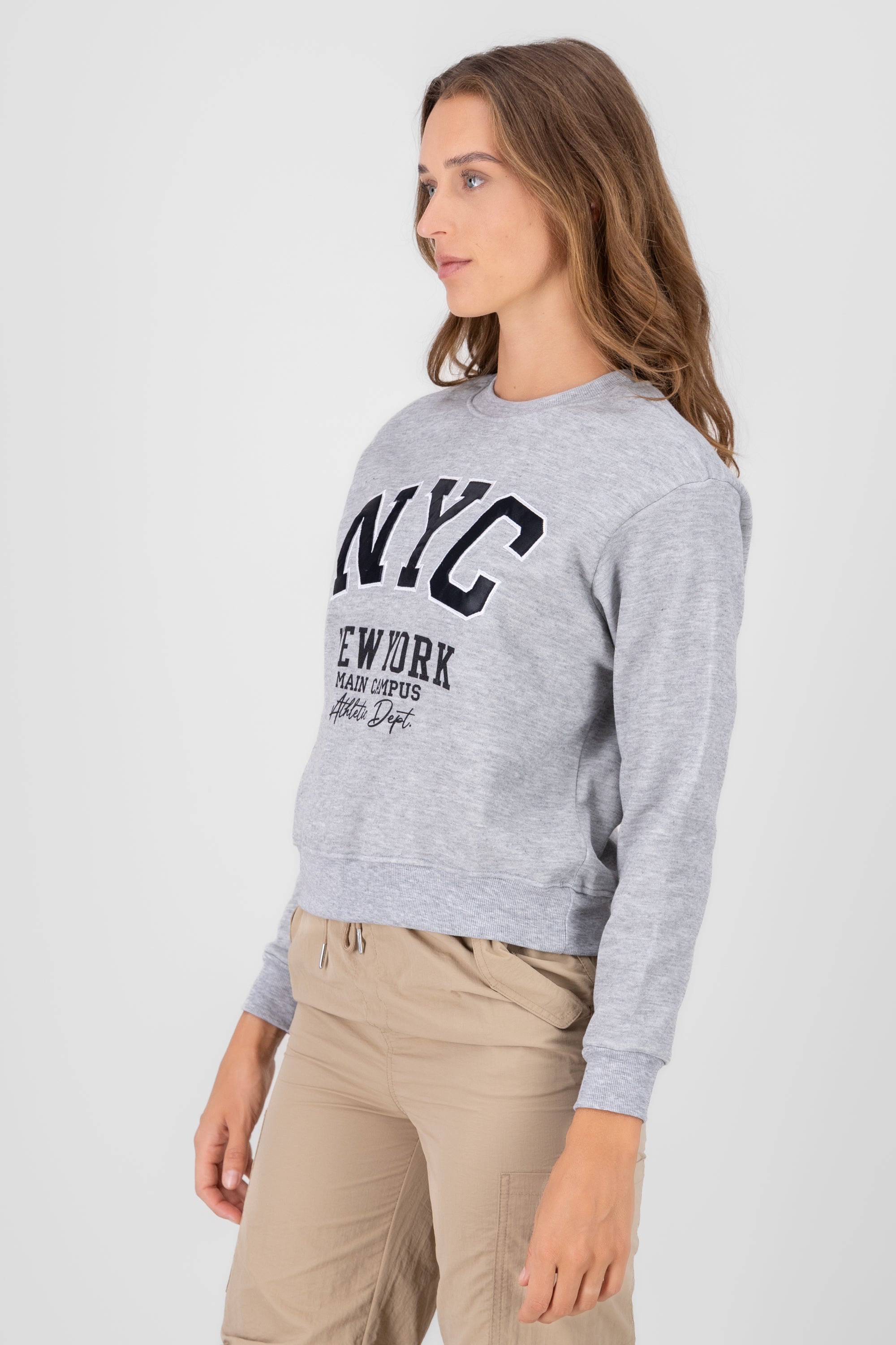 Sudadera estampada NYC GRIS JASPE