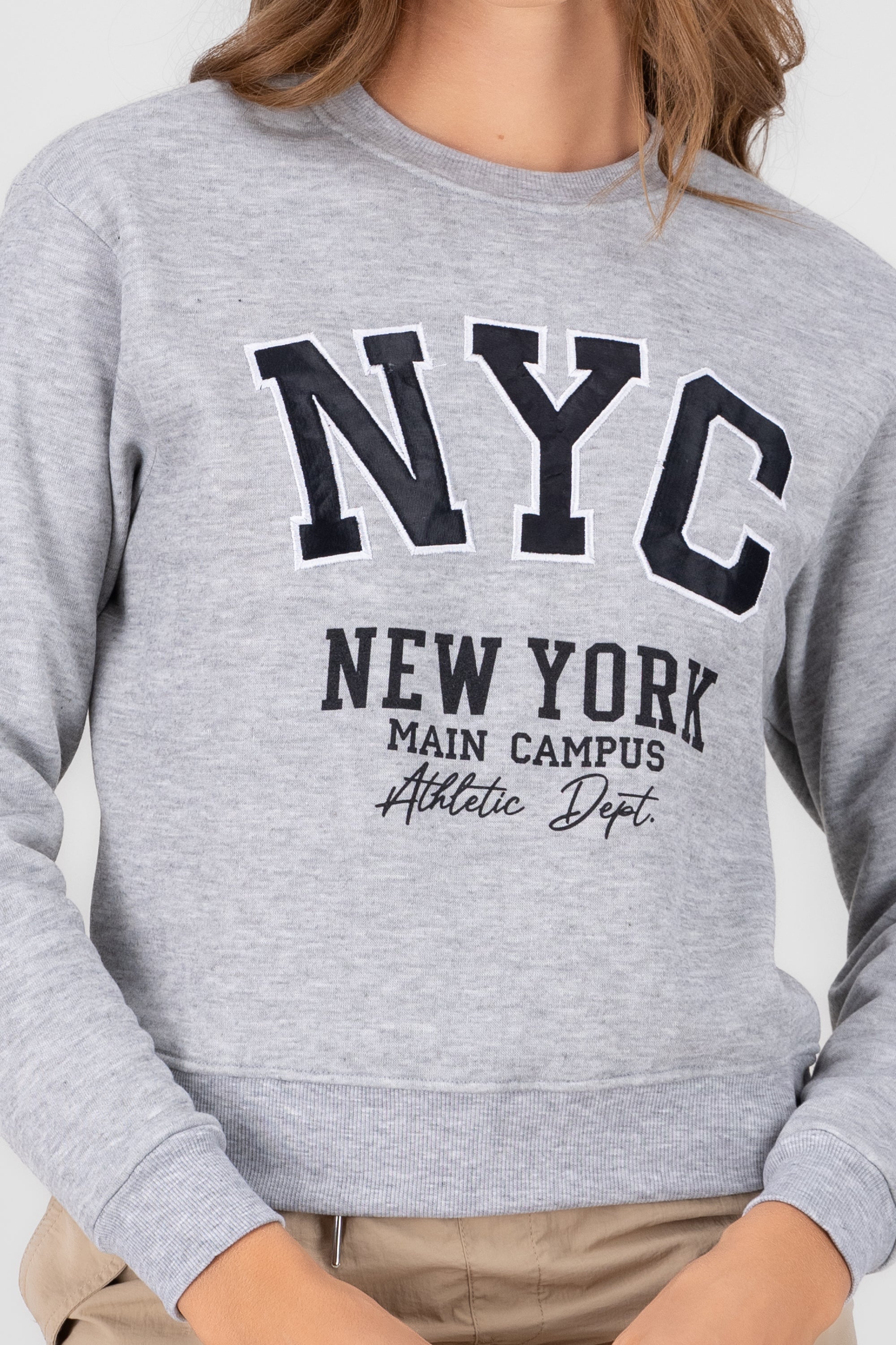 Sudadera estampada NYC GRIS JASPE