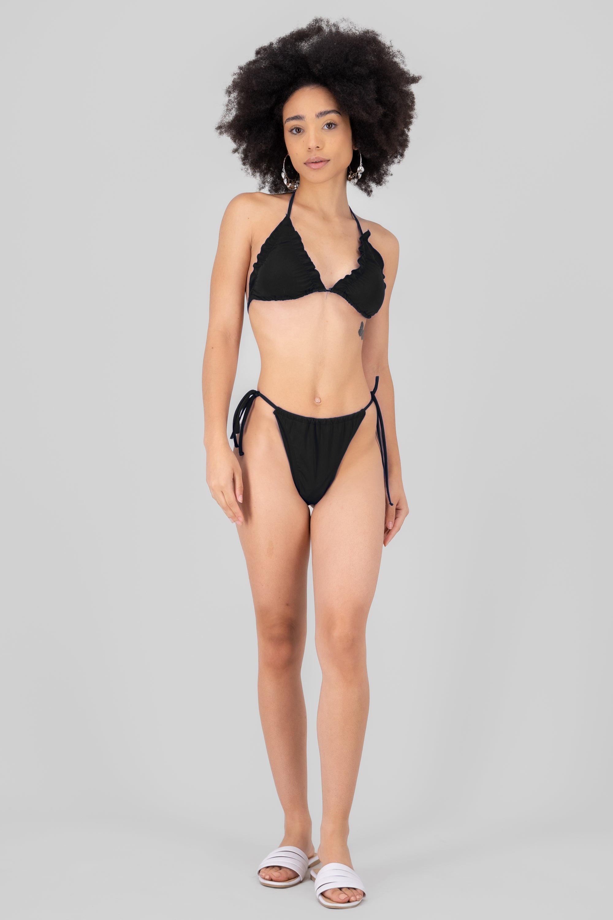 Bikini olanes ajustables NEGRO