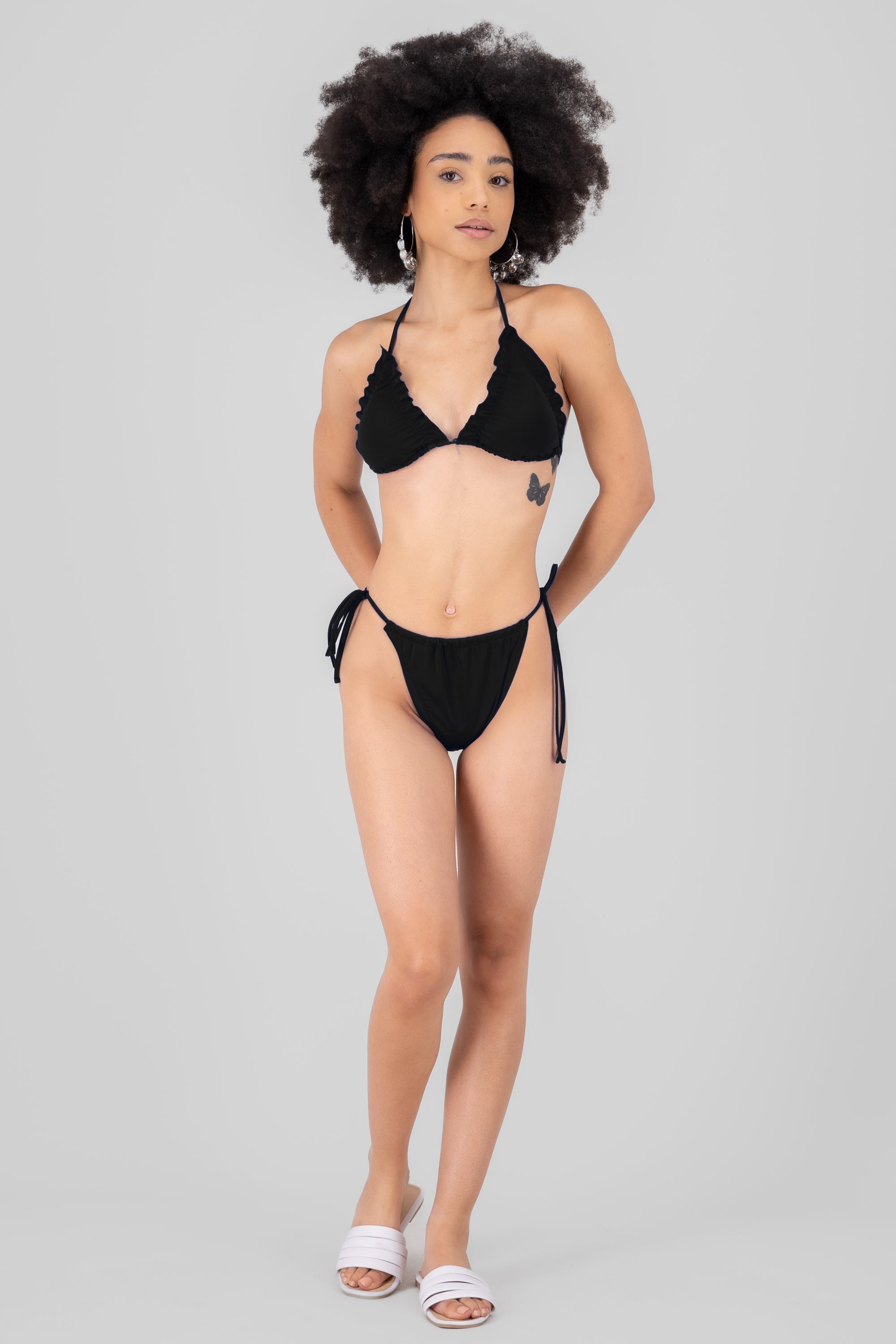 Bikini olanes ajustables NEGRO