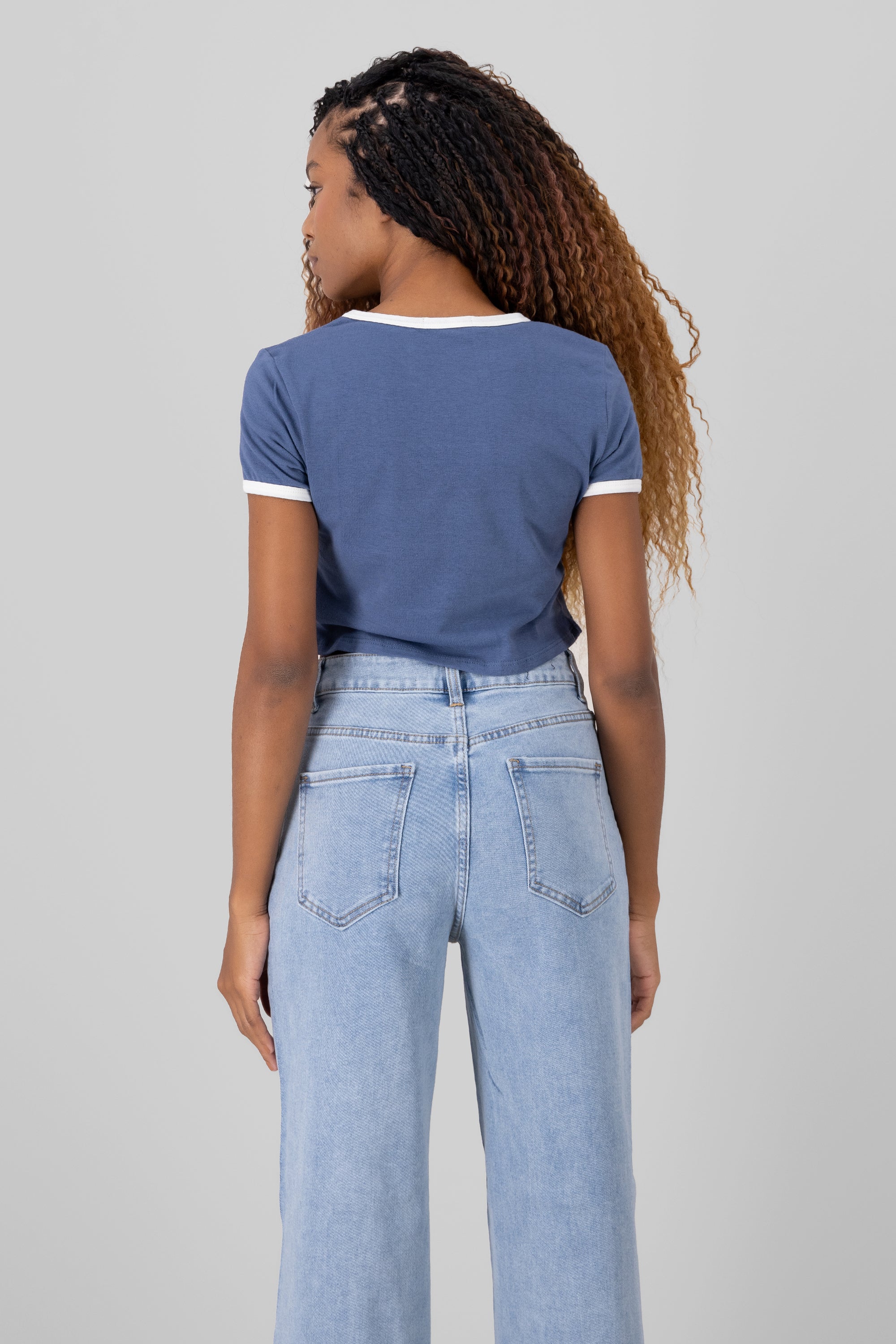 Playera crop brooklyn INDIGO