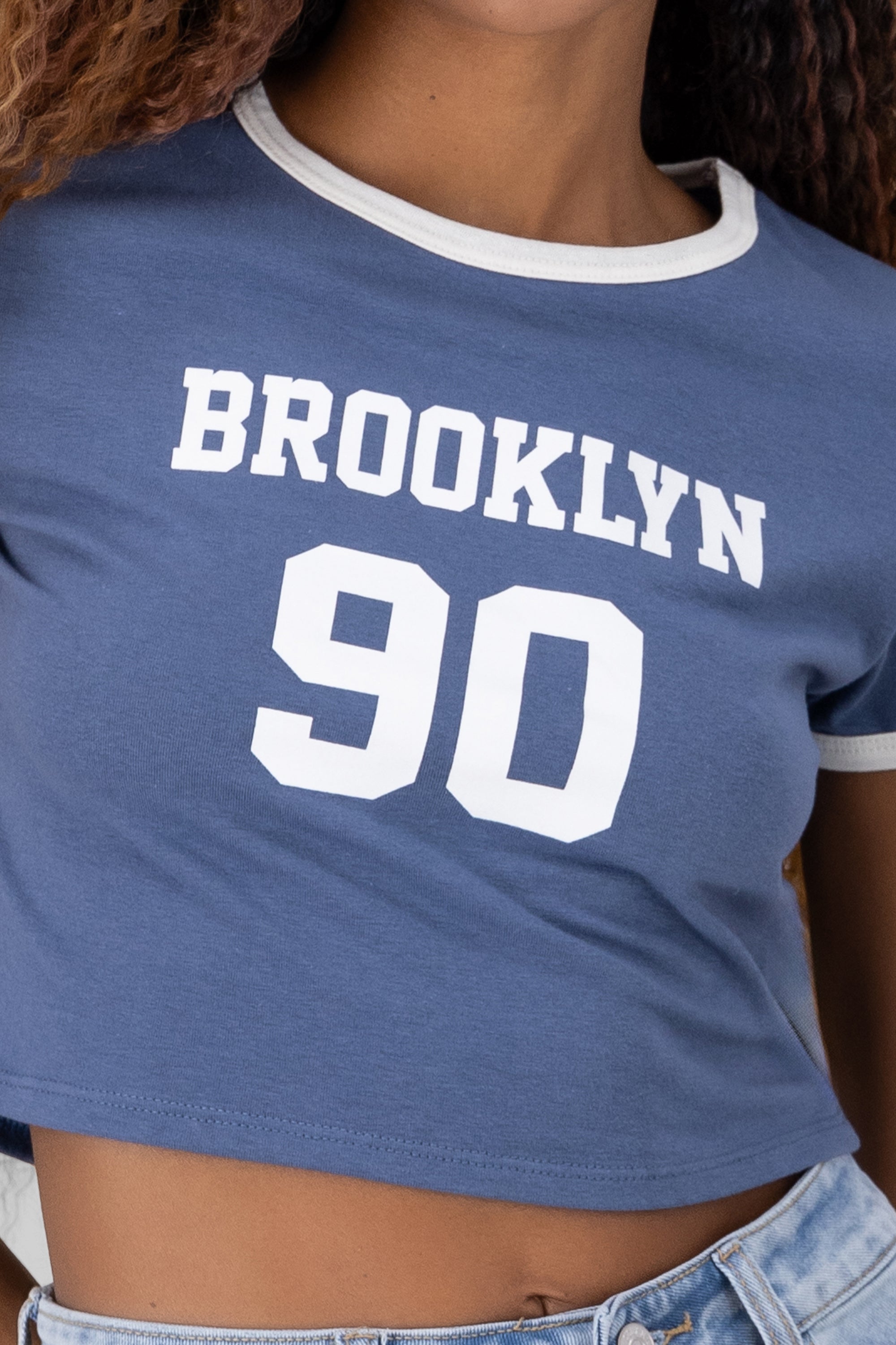 Playera crop brooklyn INDIGO