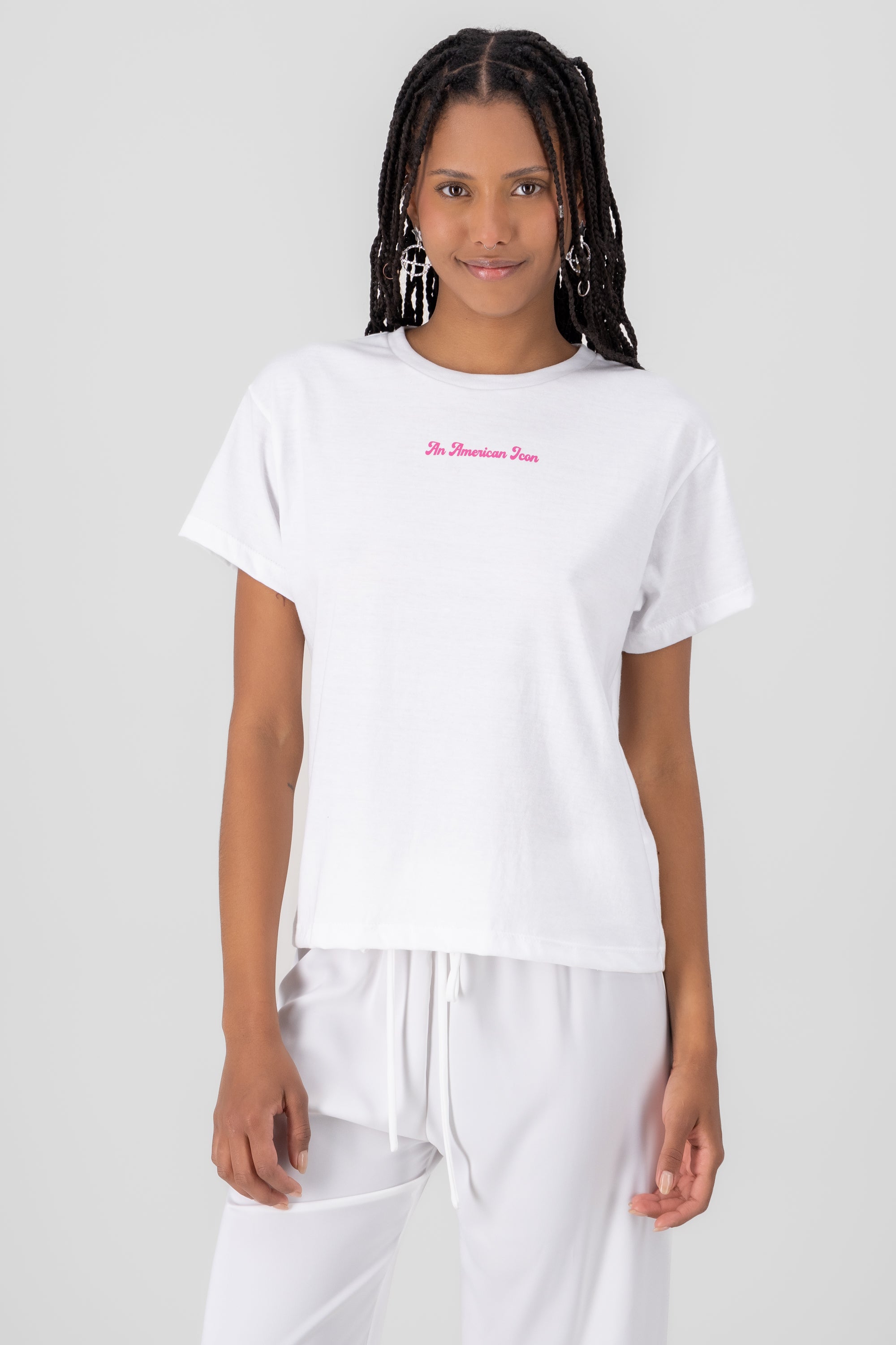 Playera estampado Cowgirl BLANCO COMBO