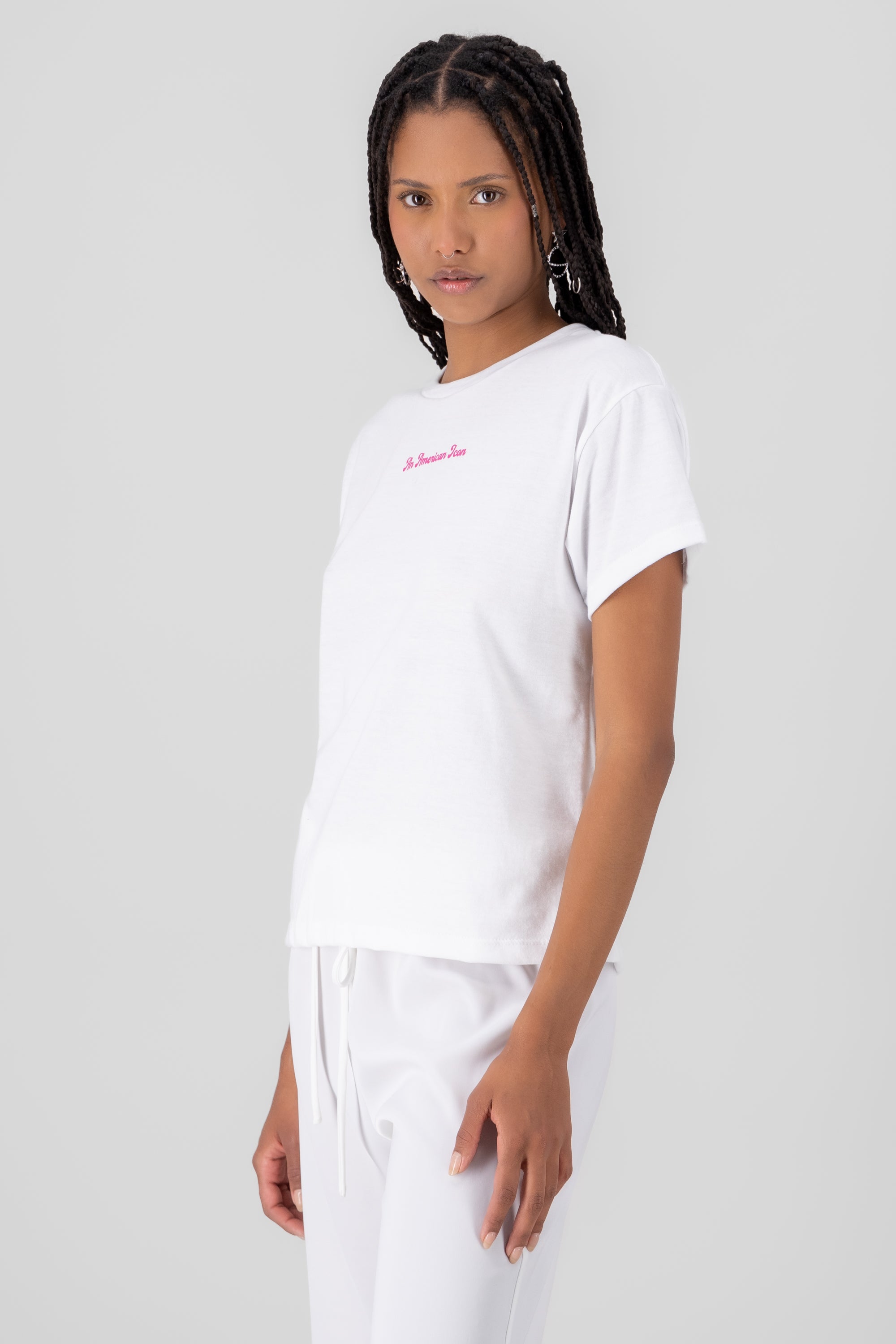 Playera estampado Cowgirl BLANCO COMBO