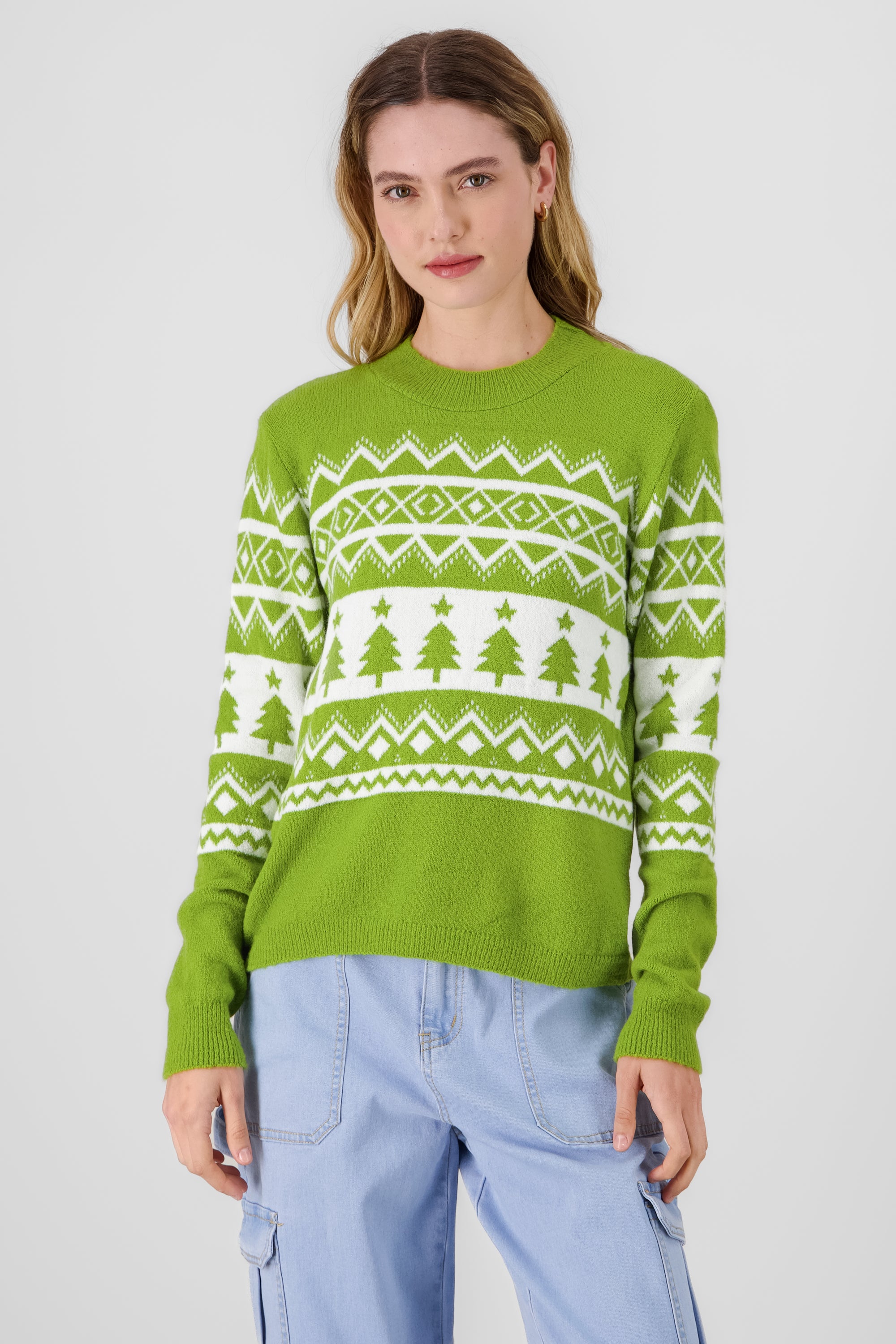 Sueter grecas arboles navidad VERDE COMBO