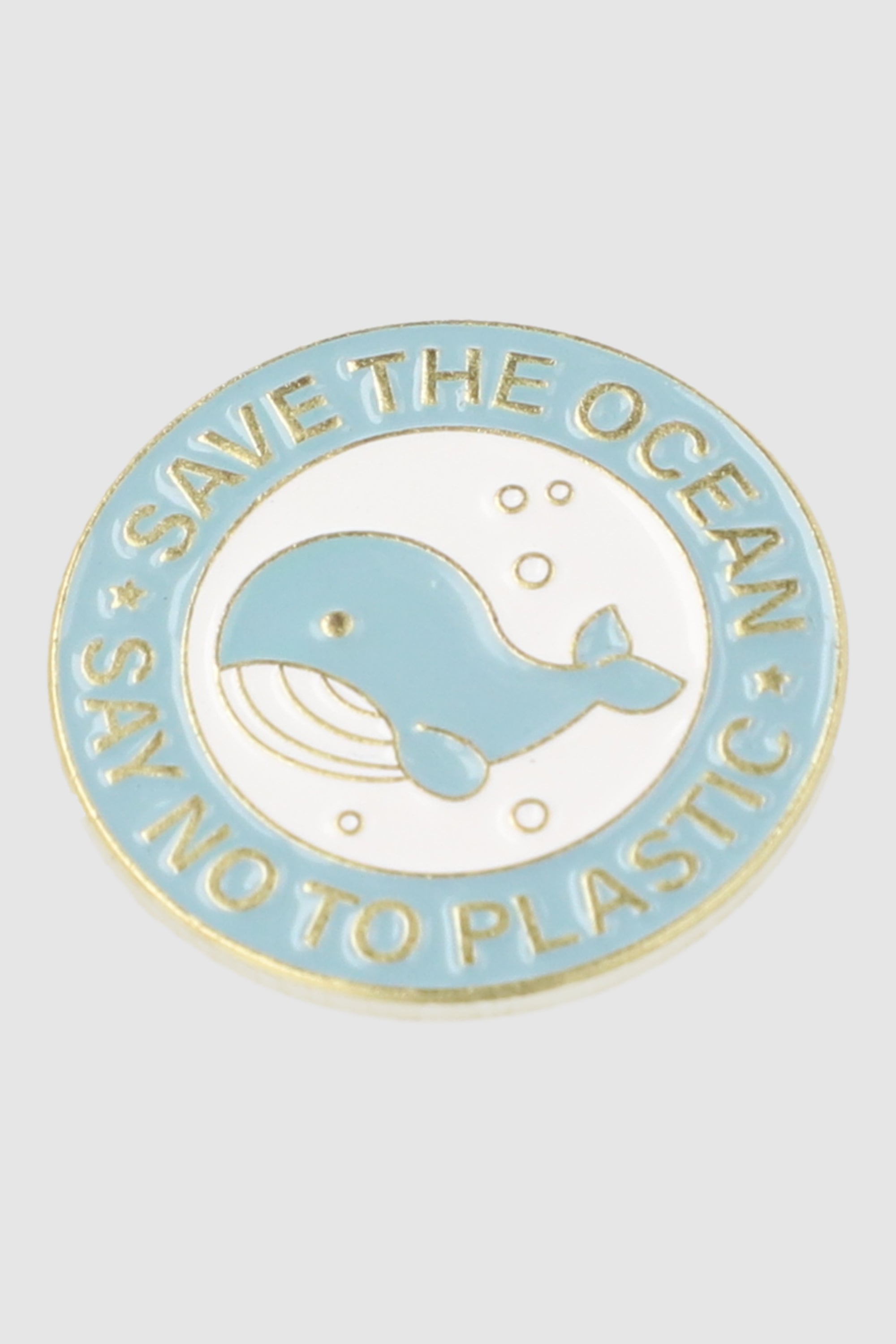 Pin ballena save the ocean AZUL