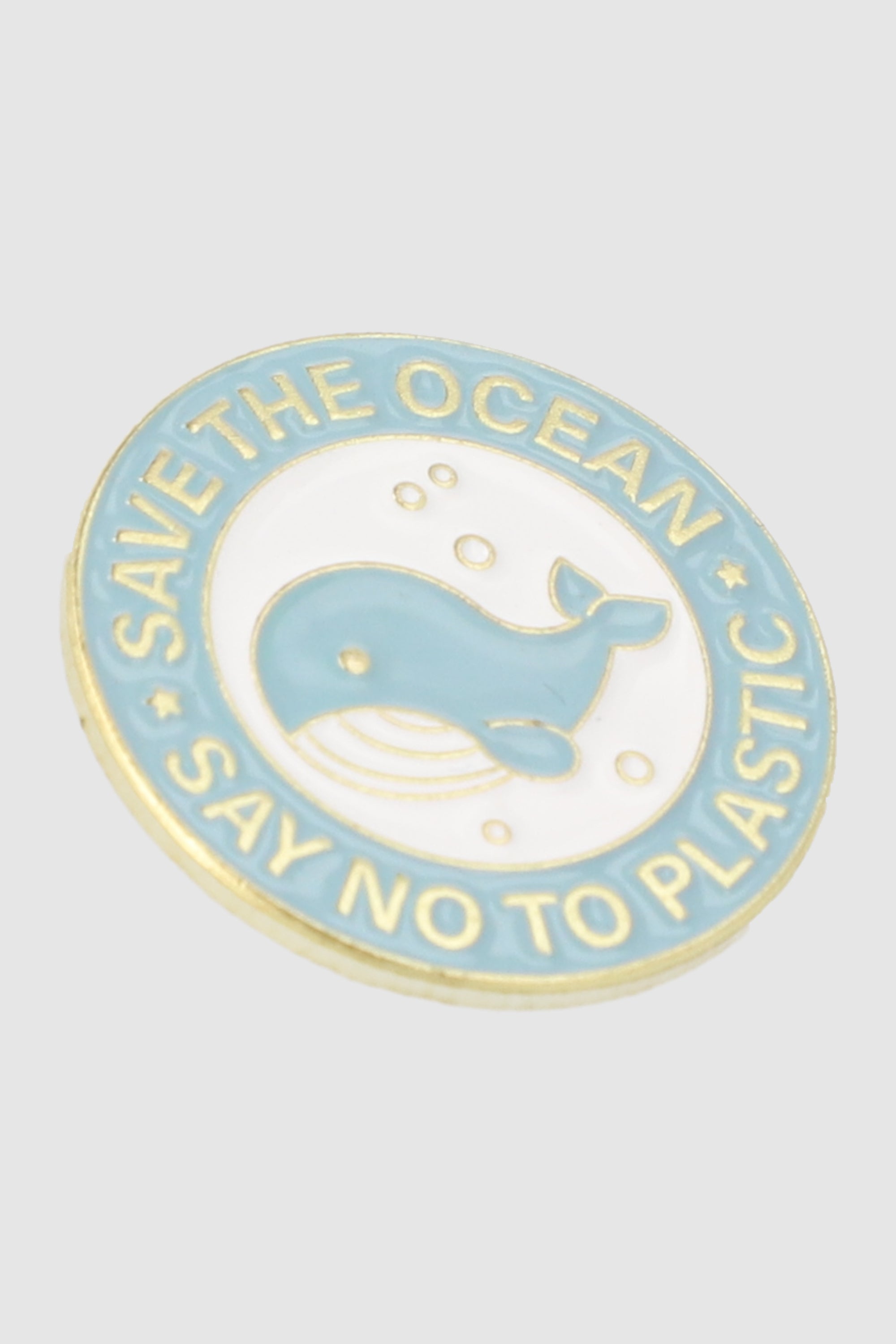 Pin ballena save the ocean AZUL