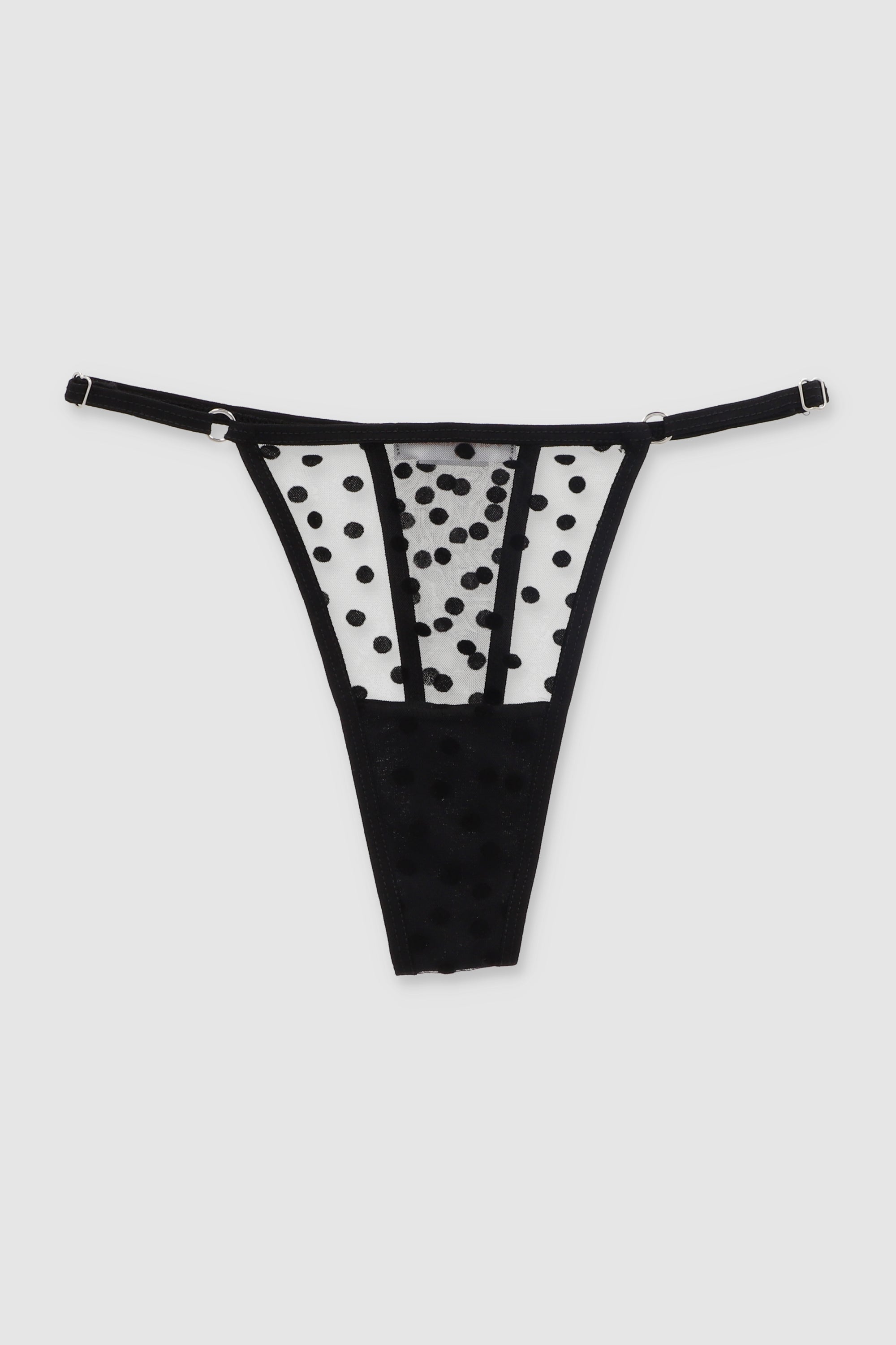 Tanga luniperla transparencia NEGRO