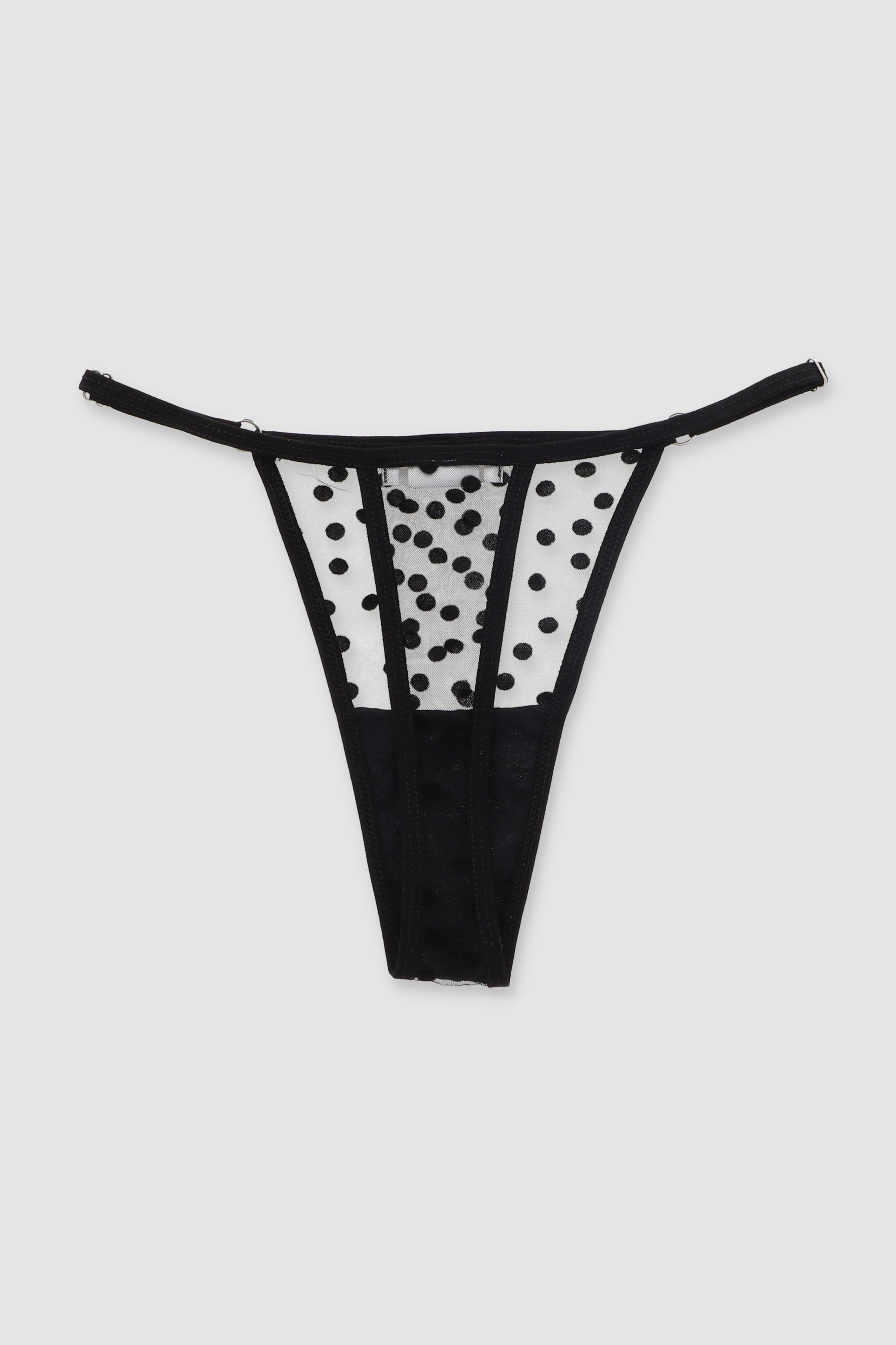 Tanga luniperla transparencia NEGRO