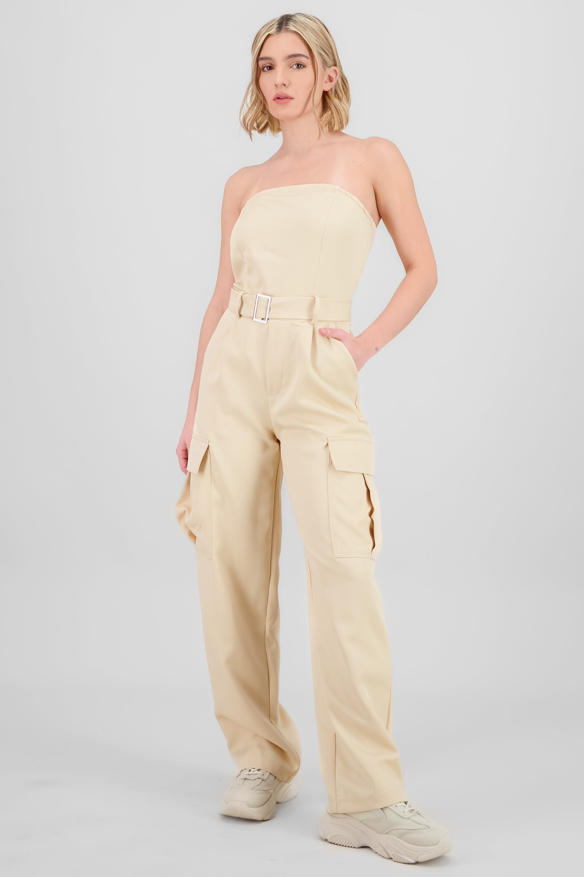 Jumpsuit cargo BEIGE