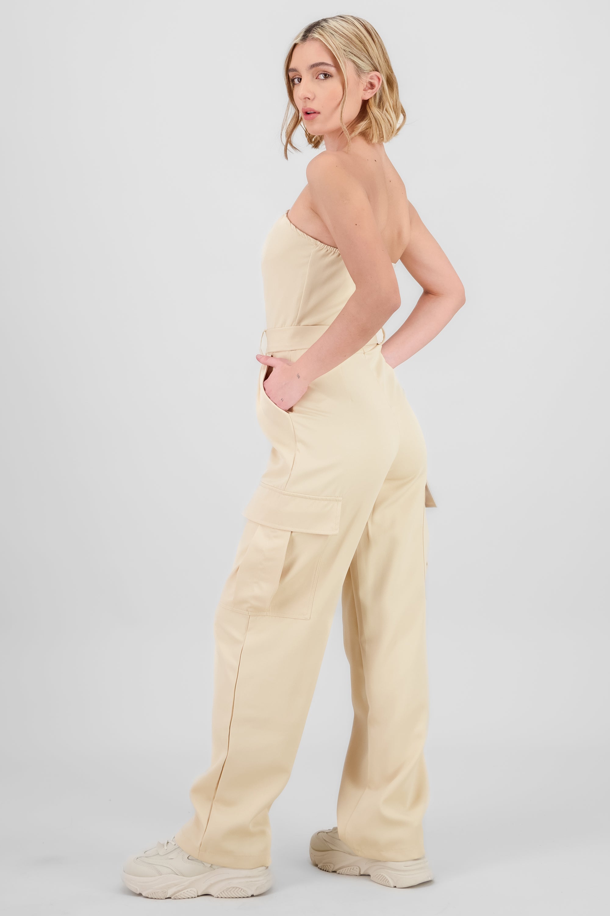 Jumpsuit cargo BEIGE