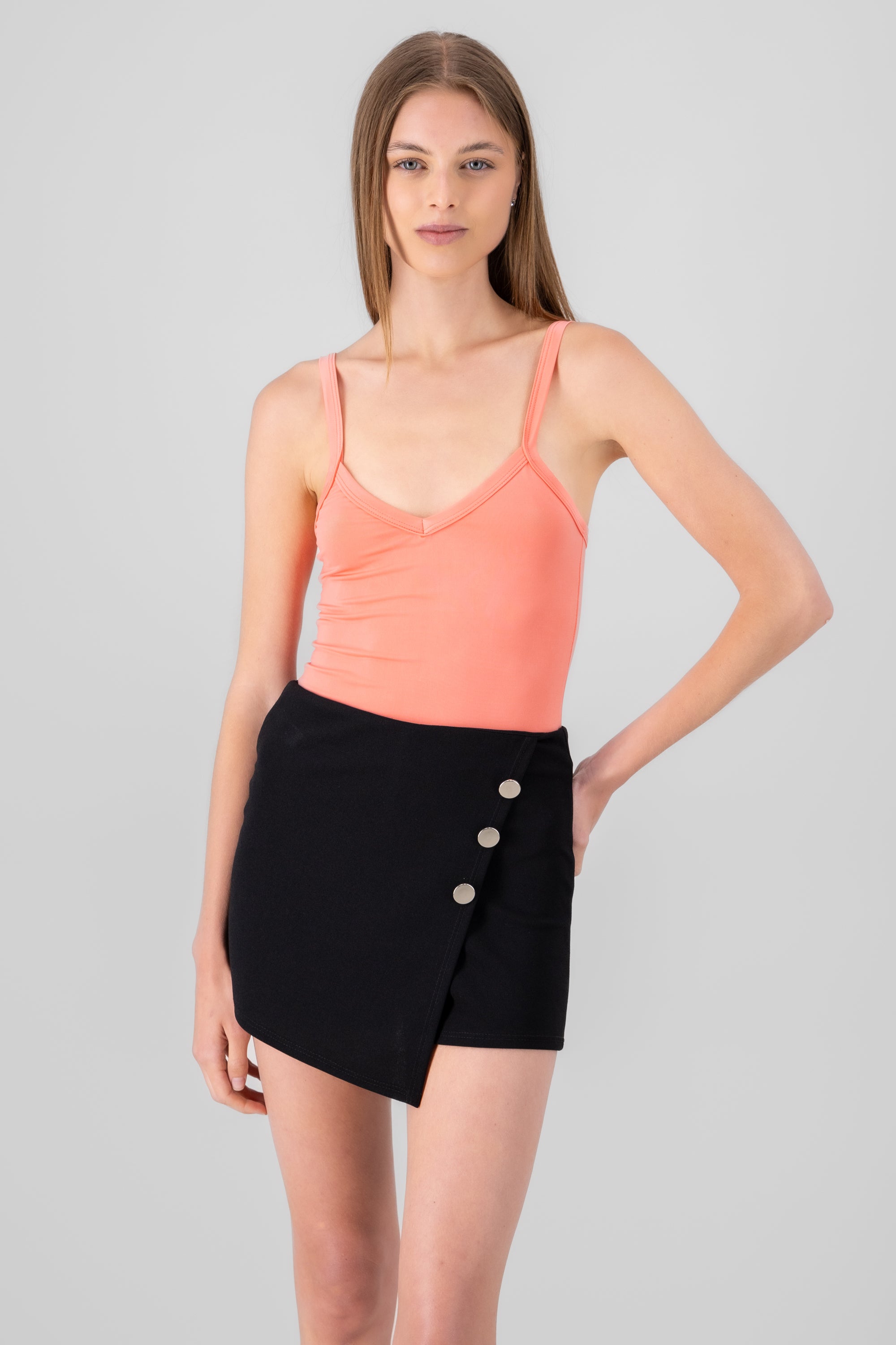 BODYSUIT LISO TIRANTES CORAL