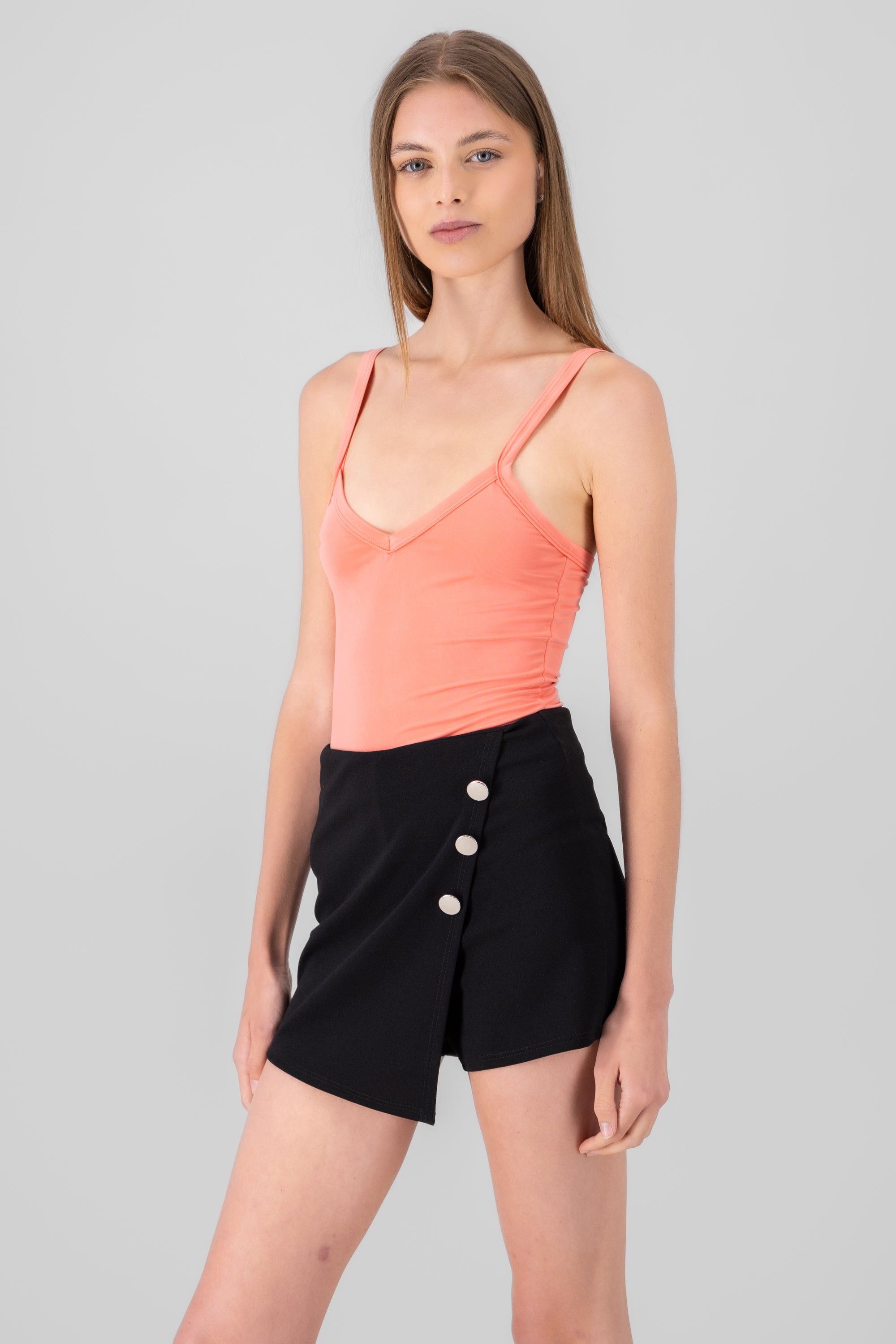 BODYSUIT LISO TIRANTES CORAL