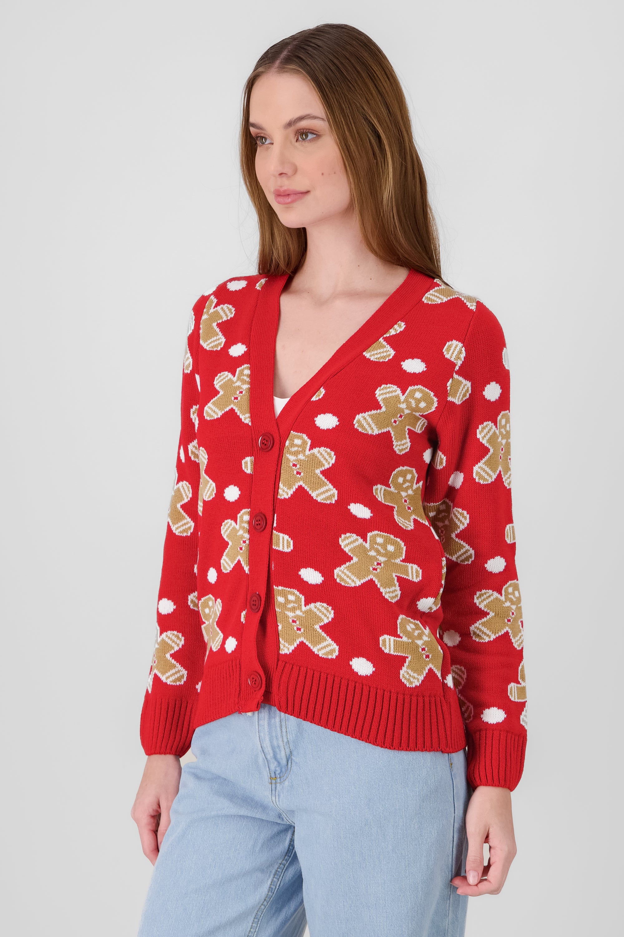 Cardigan galletas navidad ROJO COMBO