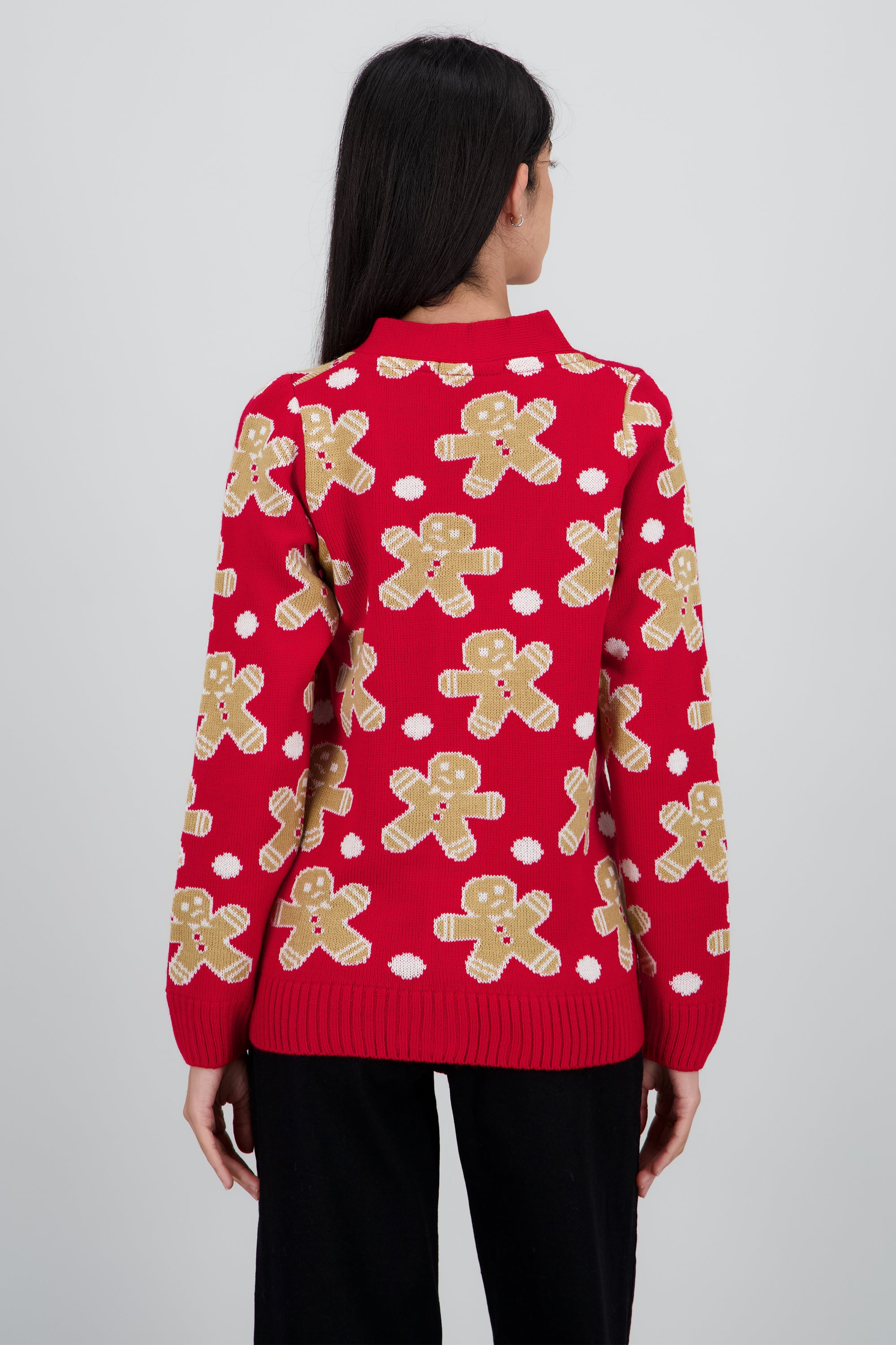 Cardigan galletas navidad ROJO COMBO
