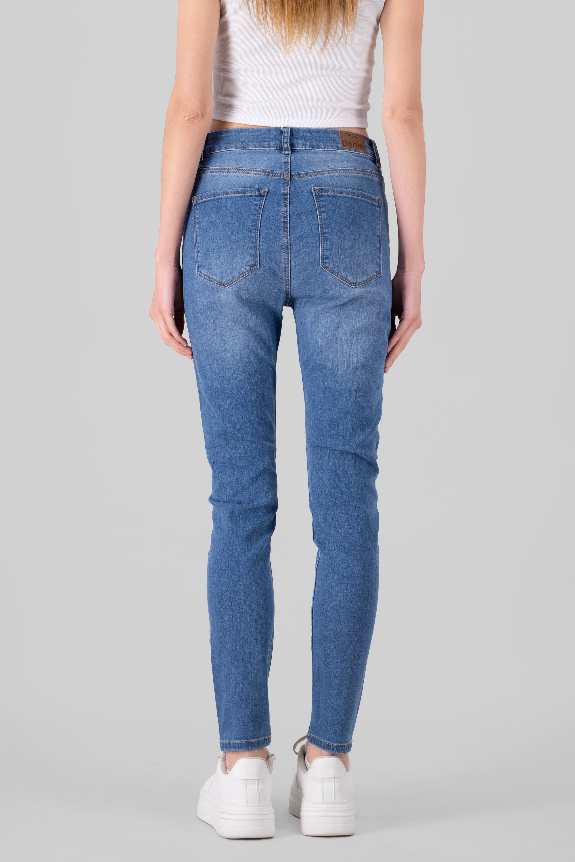 Jeans skinny con estrellas MEDIUM WASH