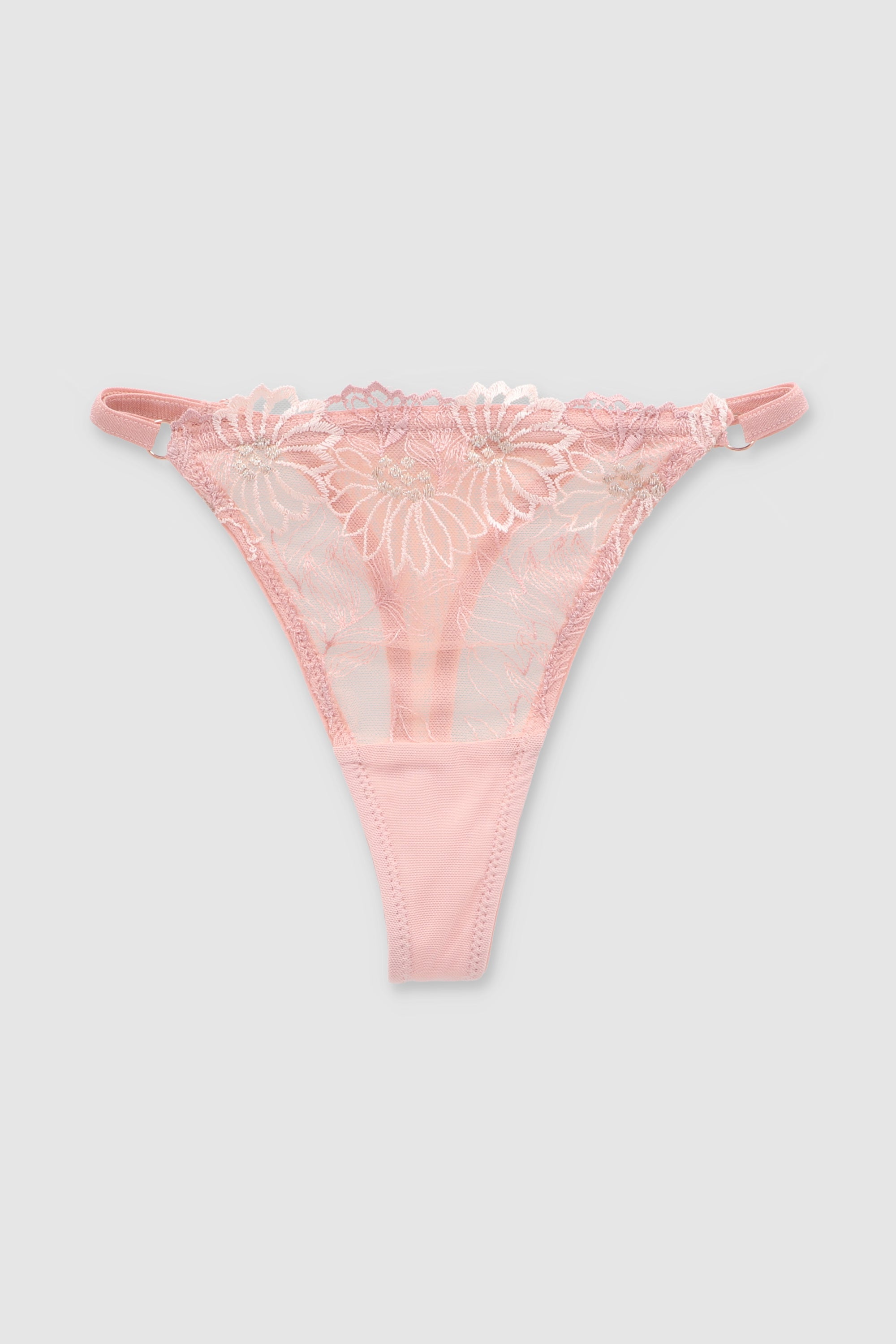 Tanga de flores con mesh ROSA