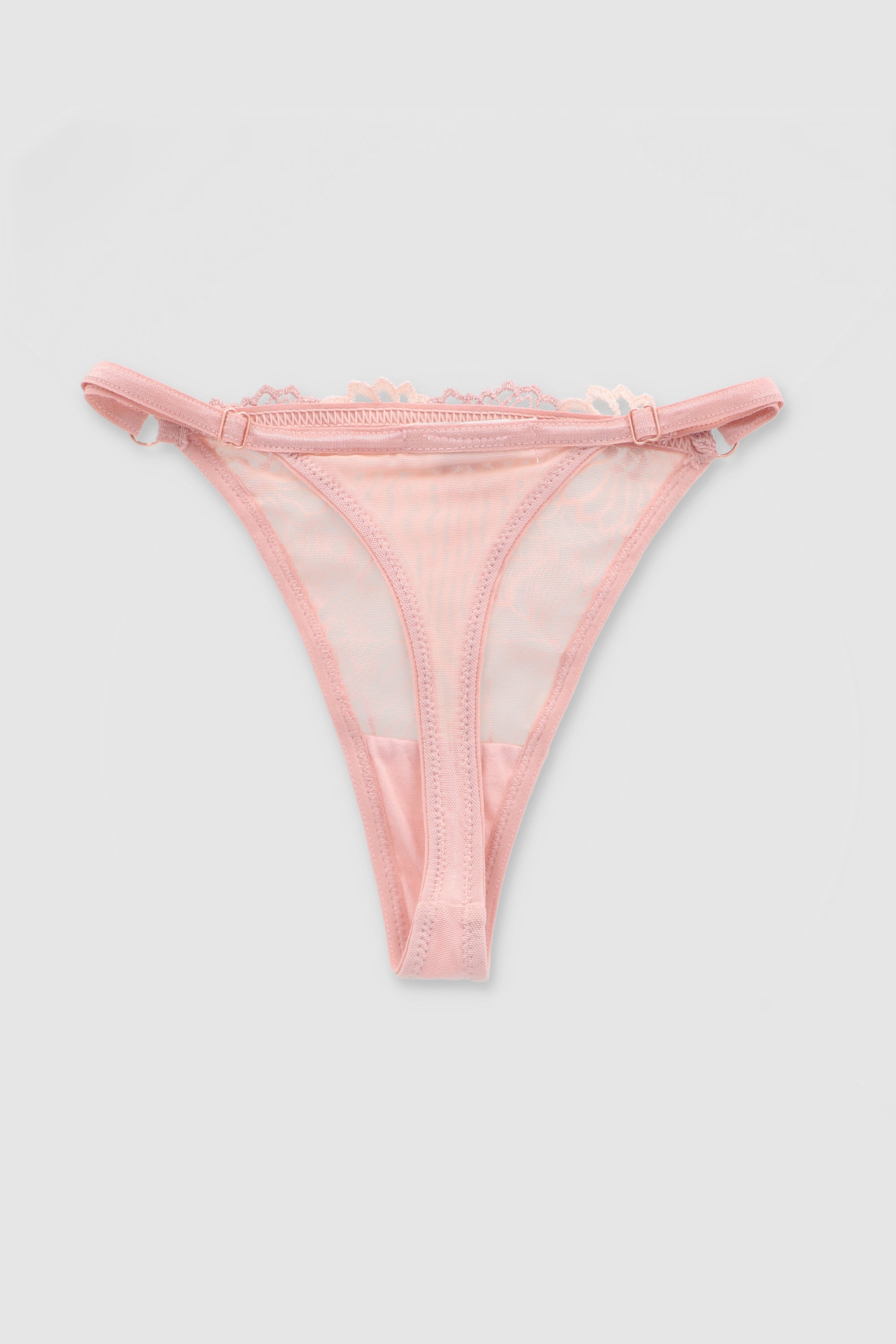 Tanga de flores con mesh ROSA