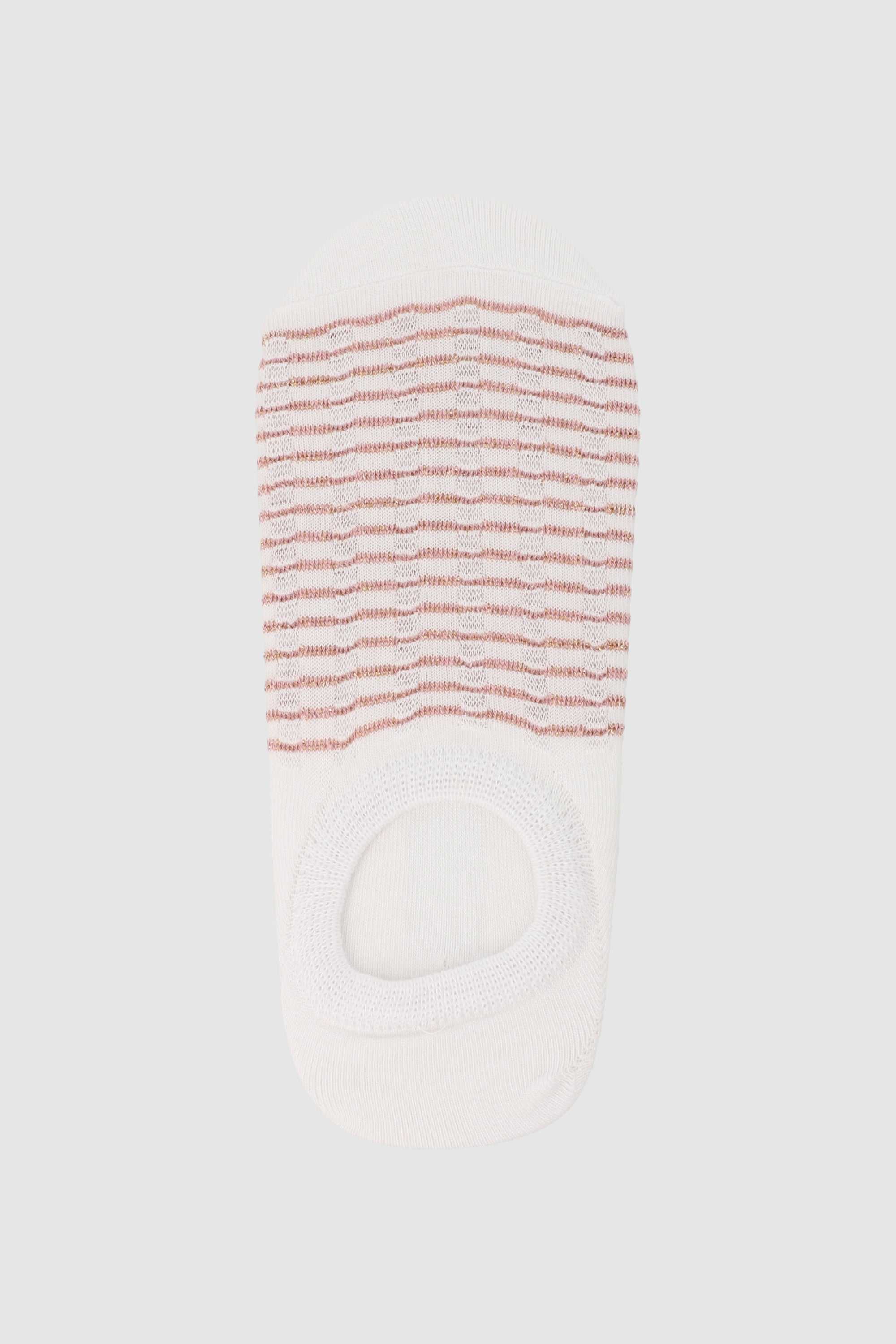 Cubrepie rayas lurex PALO DE ROSA