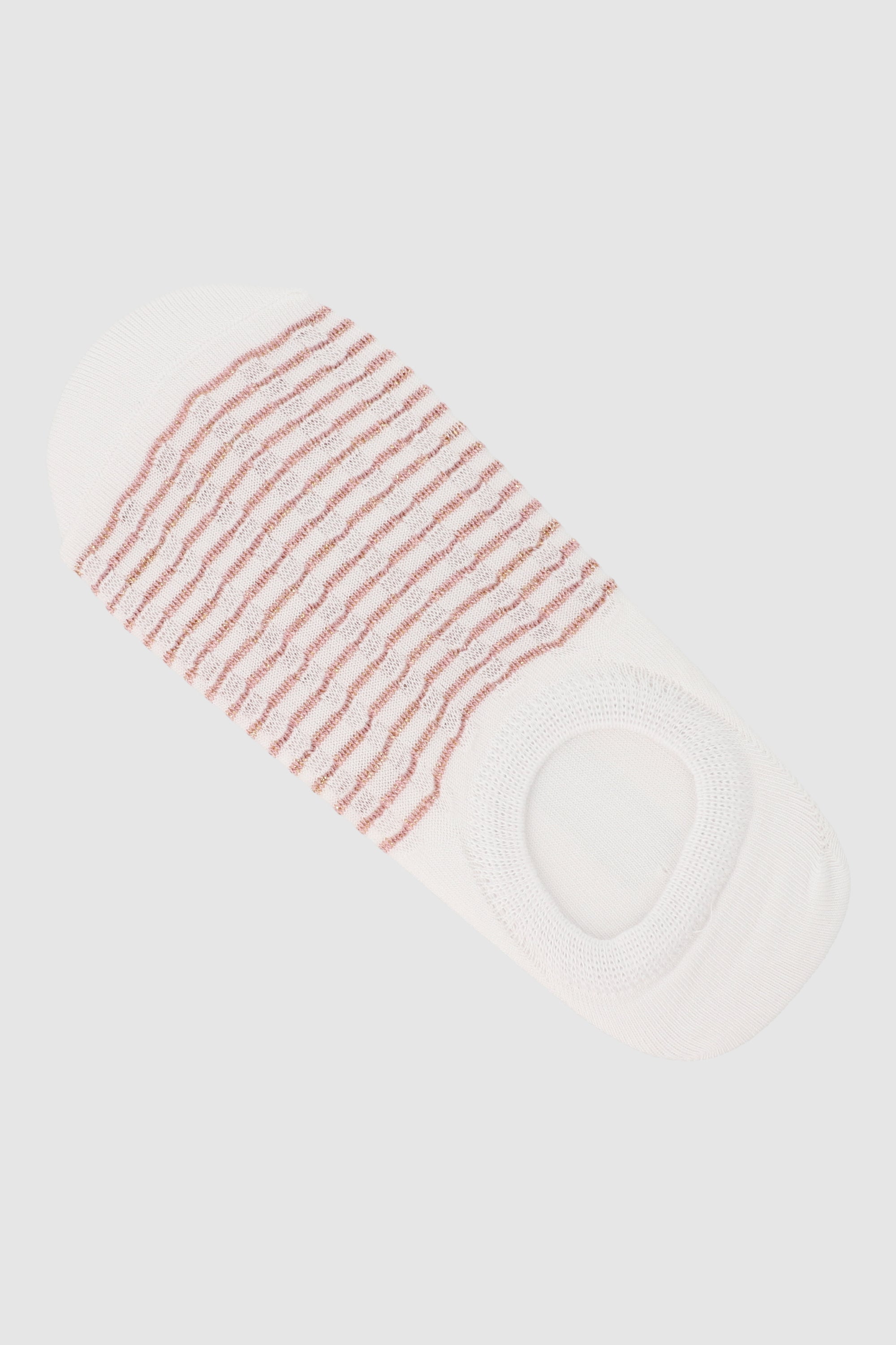 Cubrepie rayas lurex PALO DE ROSA