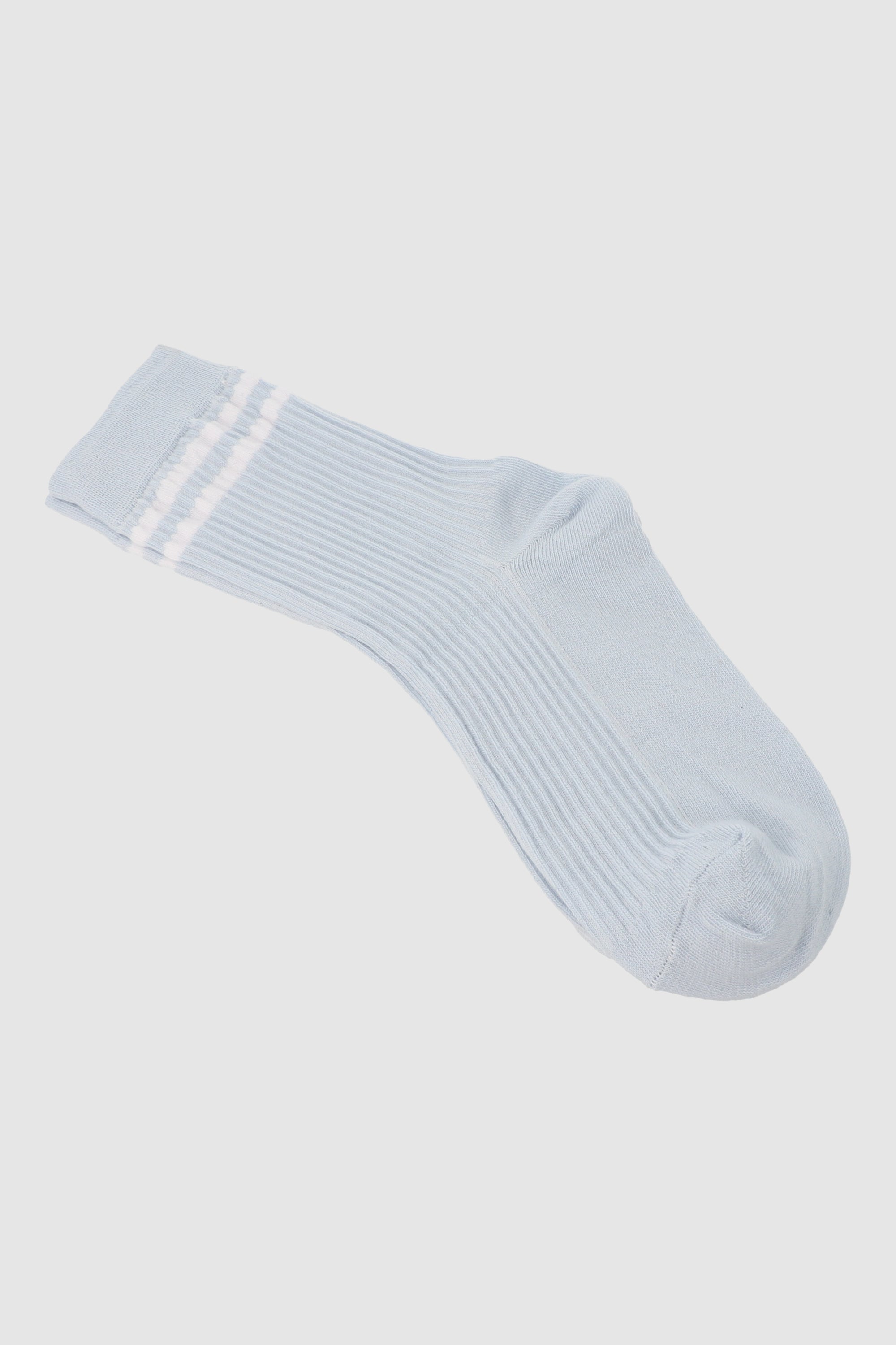 Calcetin rayas canalé AZUL CIELO