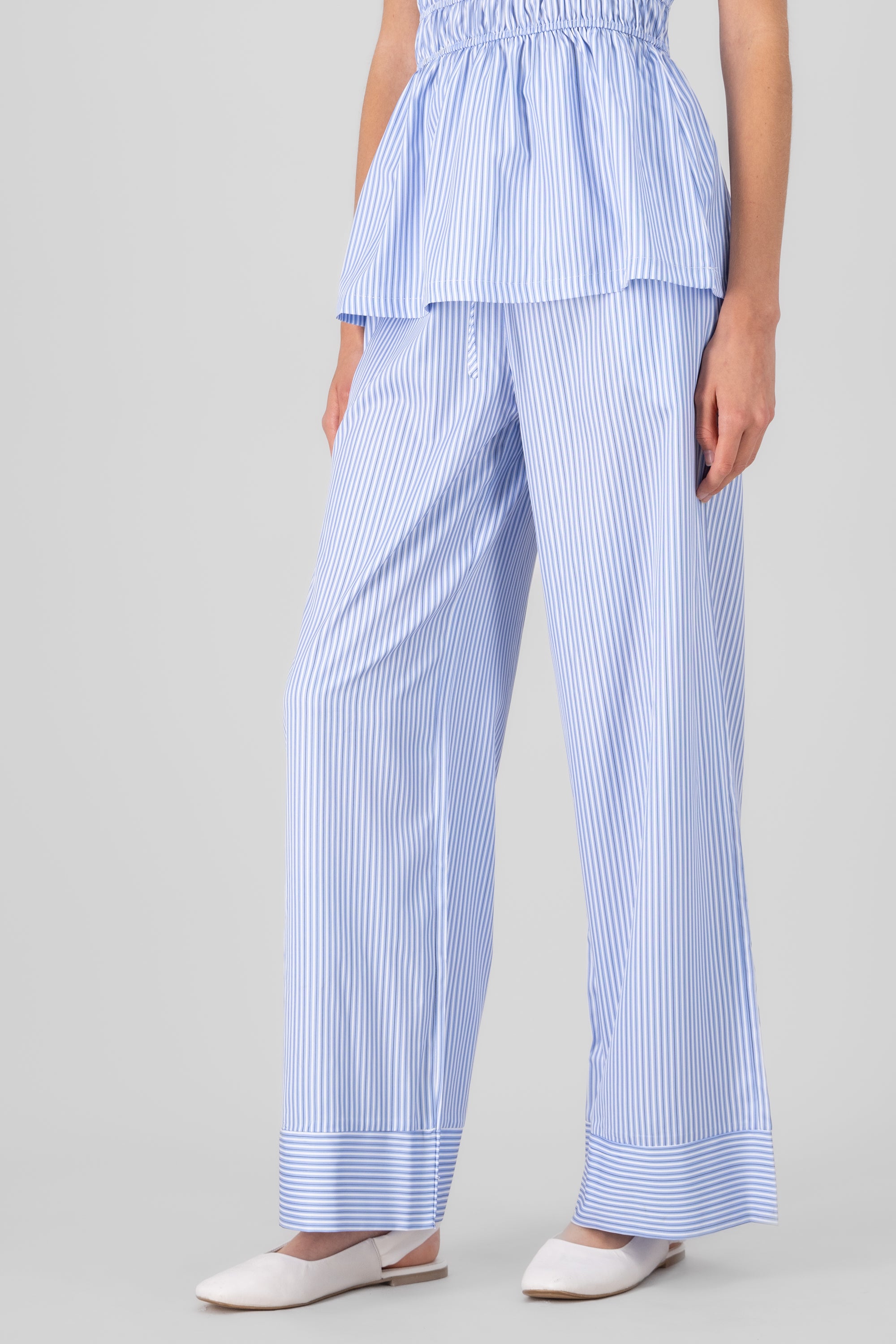 Pantalon recto rayas AZUL COMBO